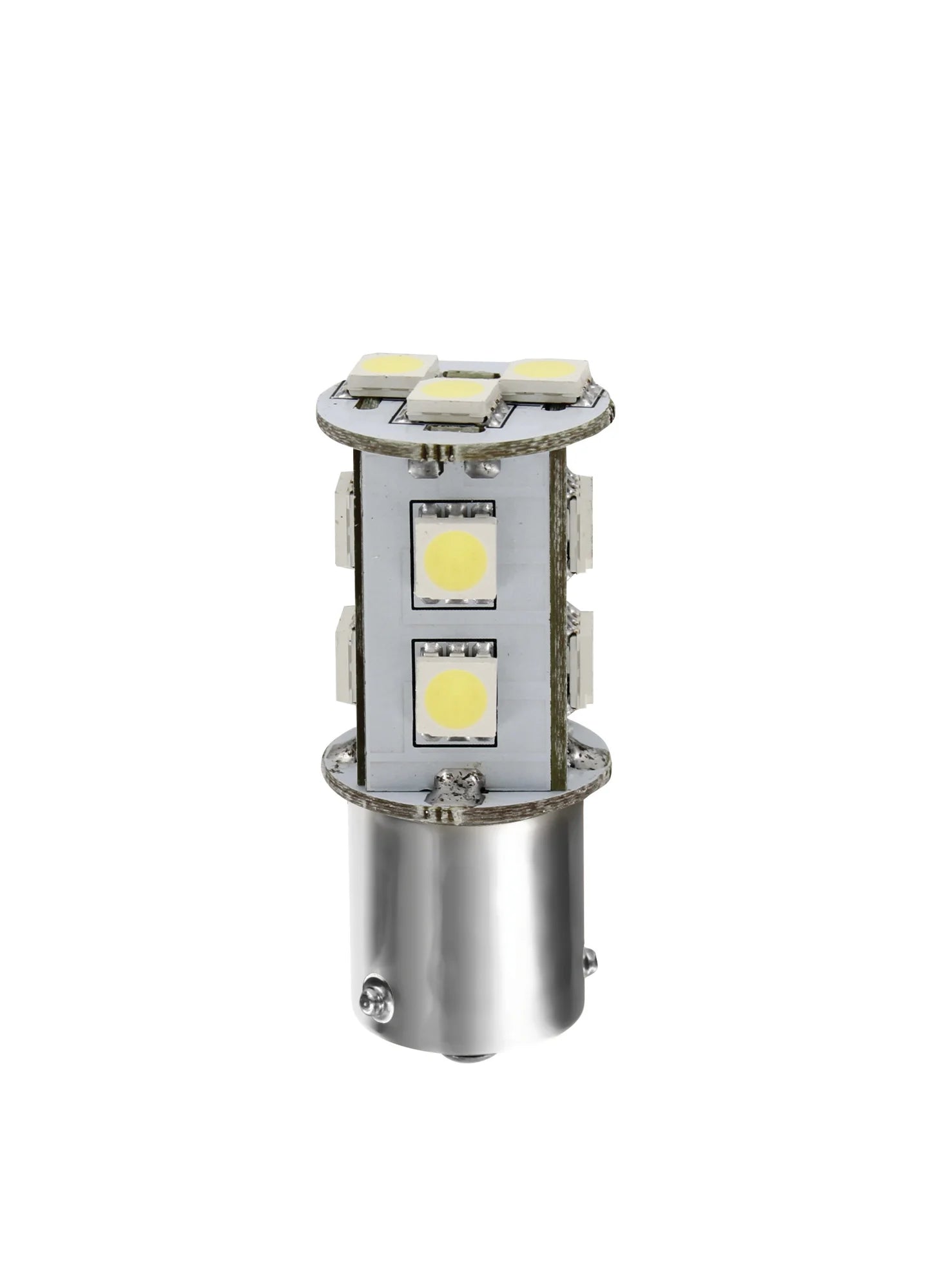 24/28V Led Series - 11 SMD x 3 chips - (P21W) - BA15s - 1 pz  - Scatola - Bianco - Doppia polarità