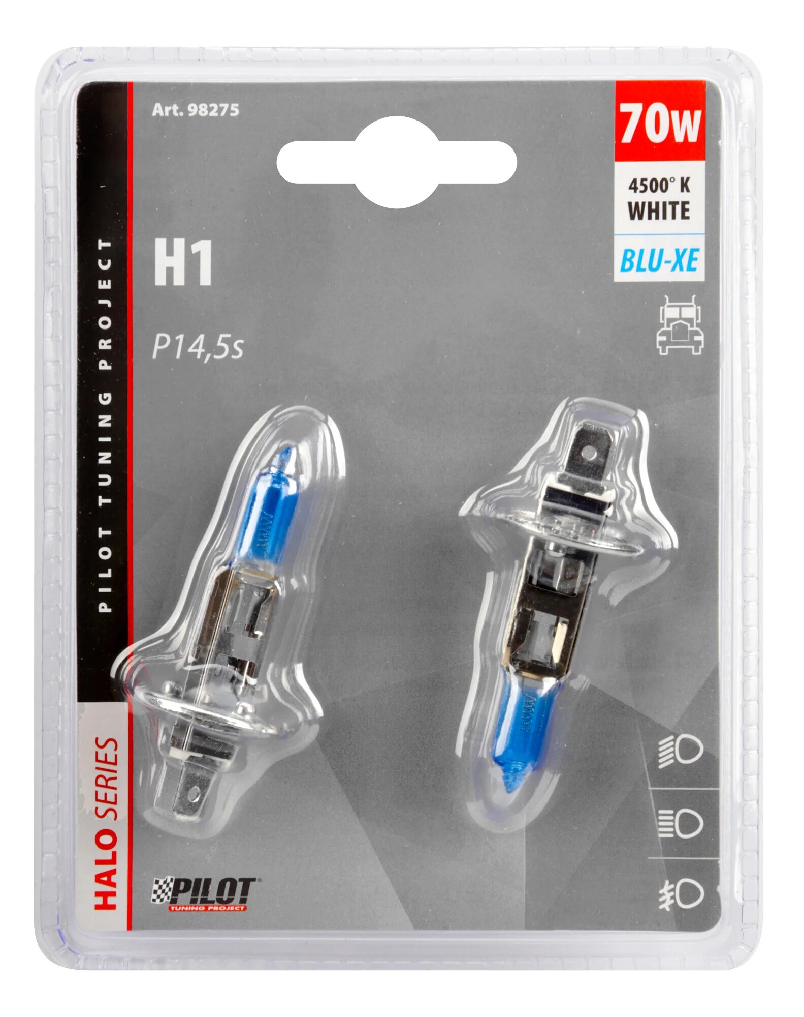 24V Lampada alogena Blu-Xe - H1 - 70W - P14,5s - 2 pz  - D/Blister
