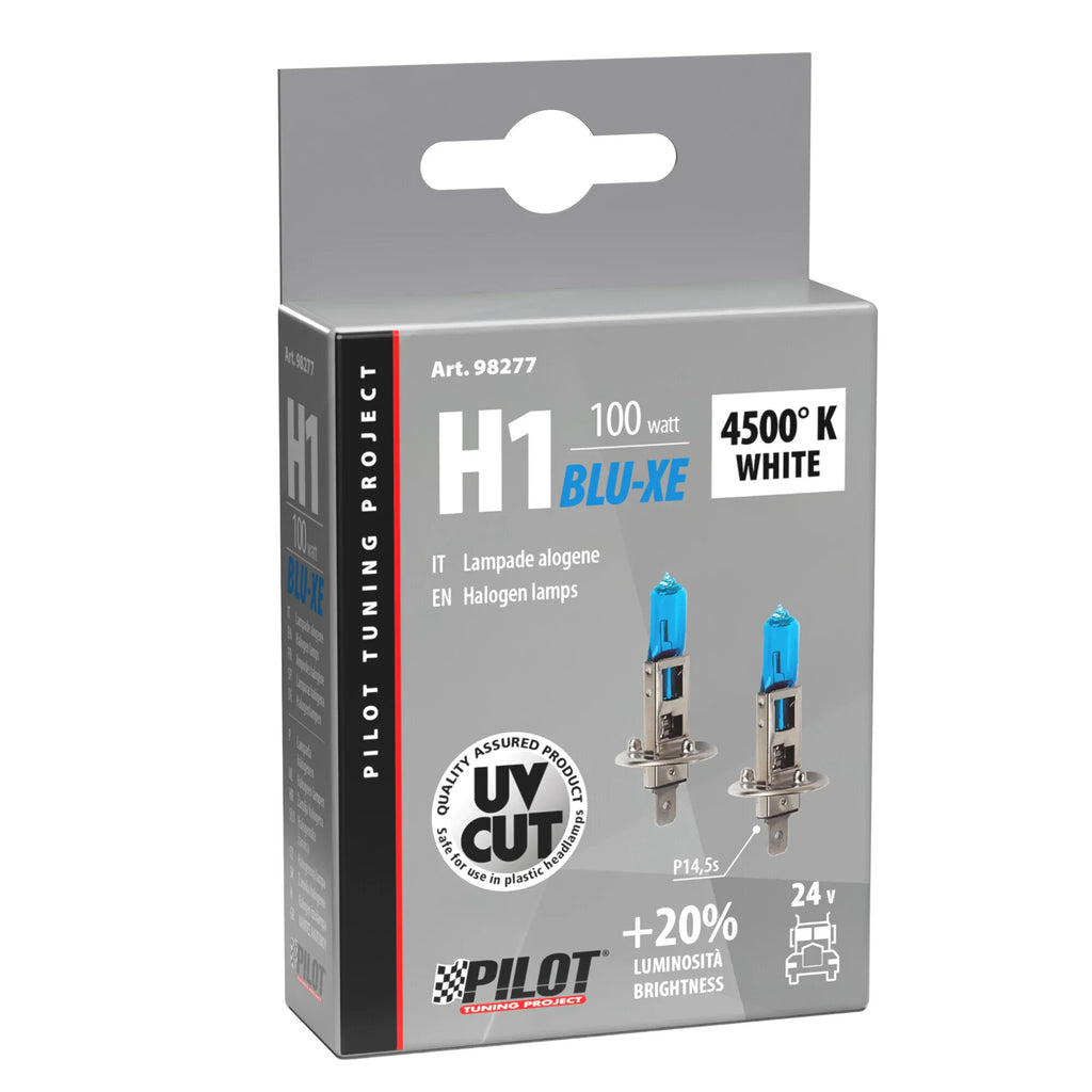 24V Lampada alogena Blu-Xe - (H1) - 100W - P14,5s - 2 pz  - Scatola
