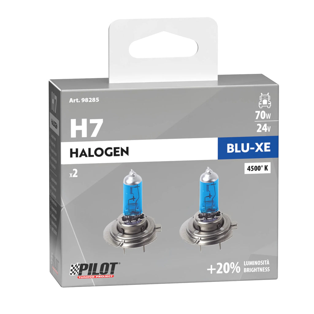 24V Lampada alogena Blu-Xe - H7 - 70W - PX26d - 2 pz  - Scatola