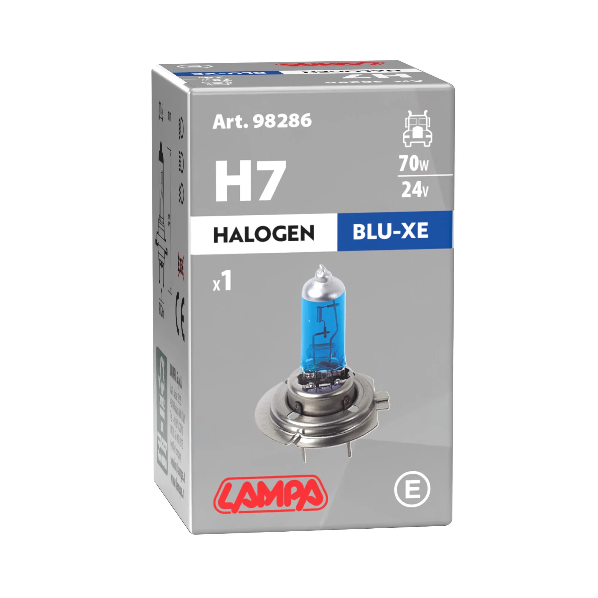 24V Lampada alogena Blu-Xe - H7 - 70W - PX26d - 1 pz  - Scatola [Confezione da 10]