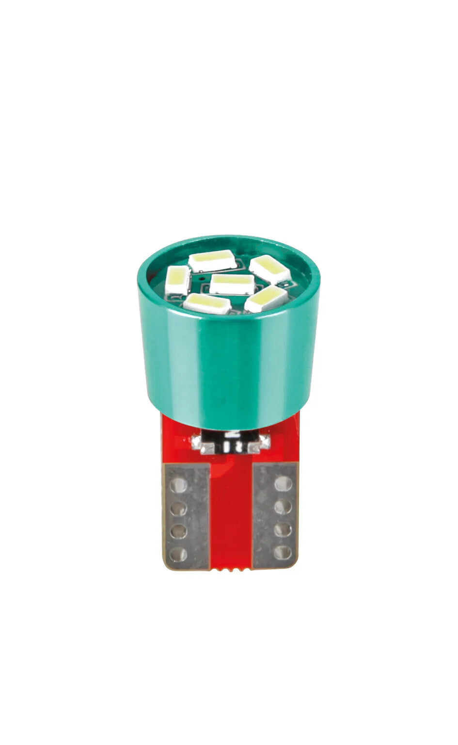 24/30V Led series - 6 Led SMD - (T10) - W2,1x9,5d - 2 pz  - Busta - Verde - Doppia polarità - Resistenza incorporata