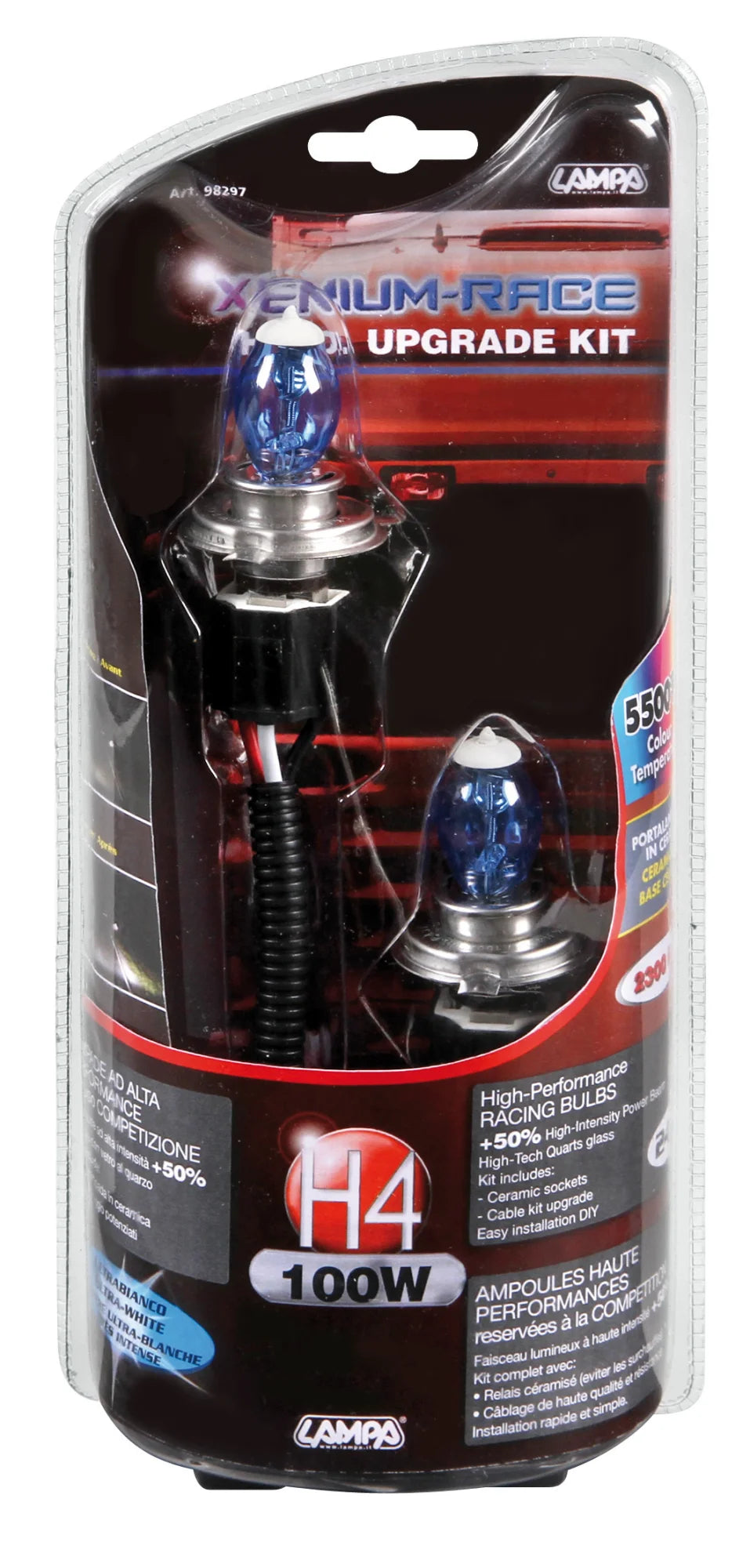 24V Lampada alogena Xenium Race - (H4) - 90/100W - P43t - 2 pz  - D/Blister