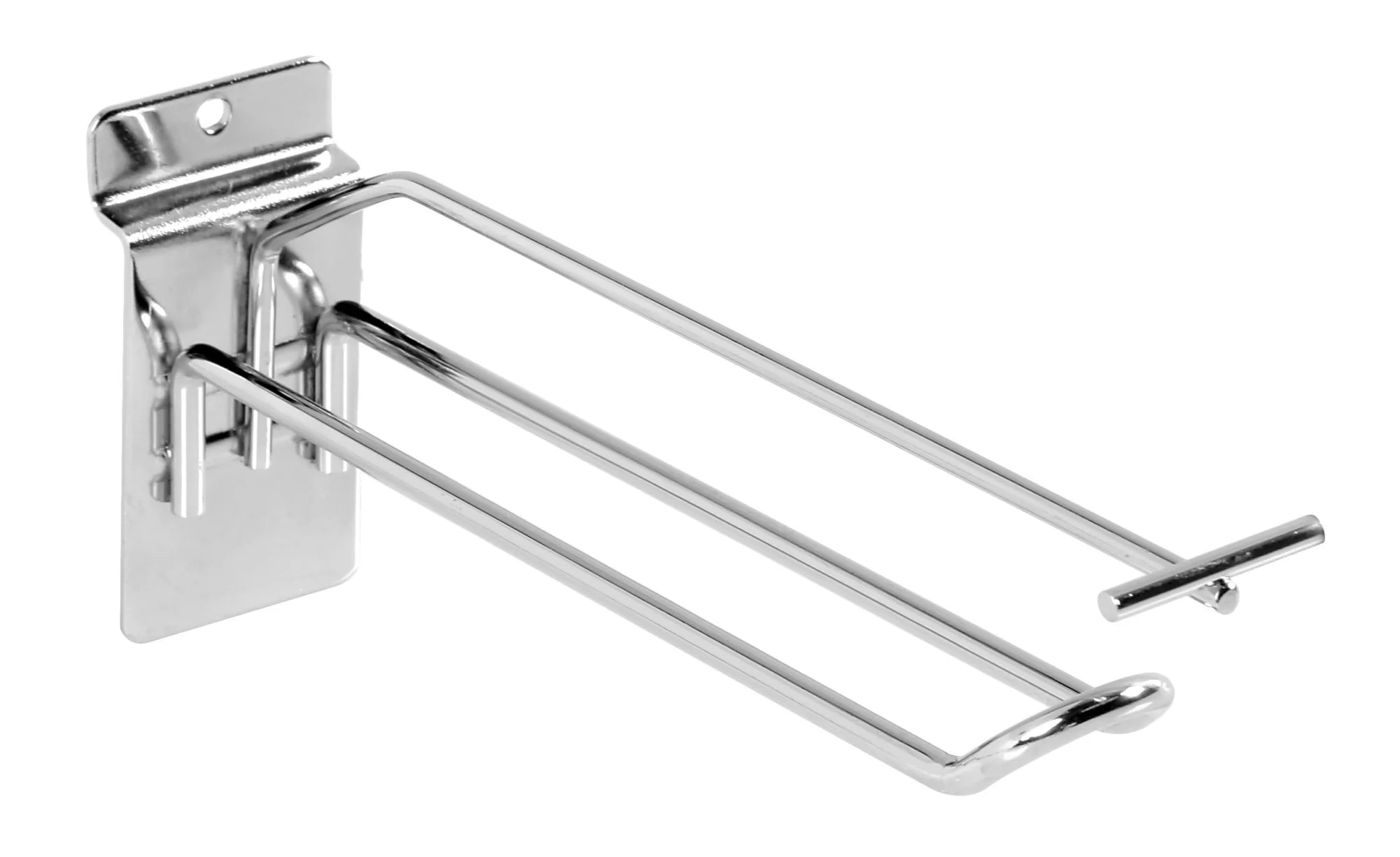 Gancio sicurezza cromato con predisposizione portaprezzi - 15 cm