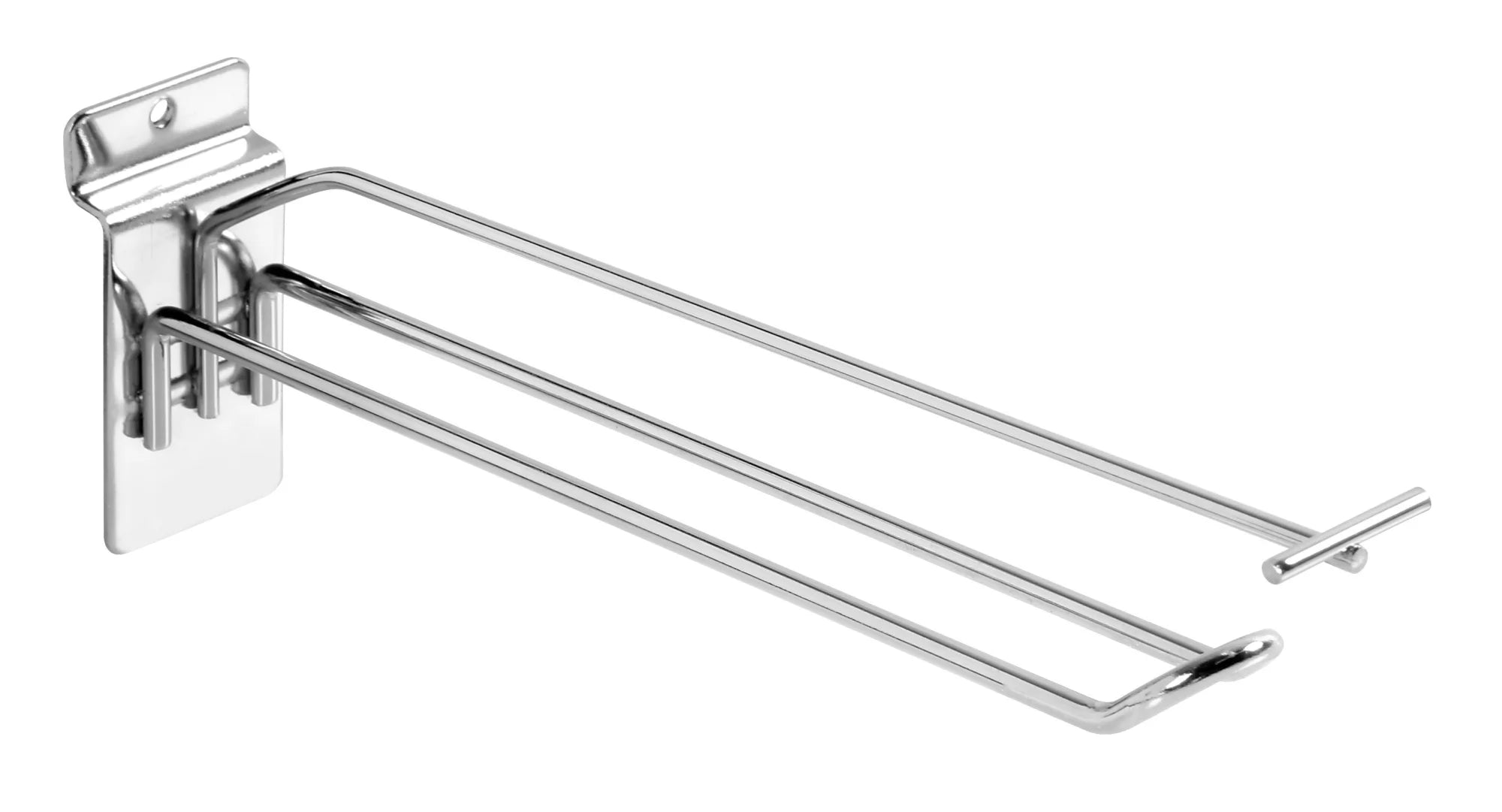 Gancio sicurezza cromato con predisposizione portaprezzi - 30 cm