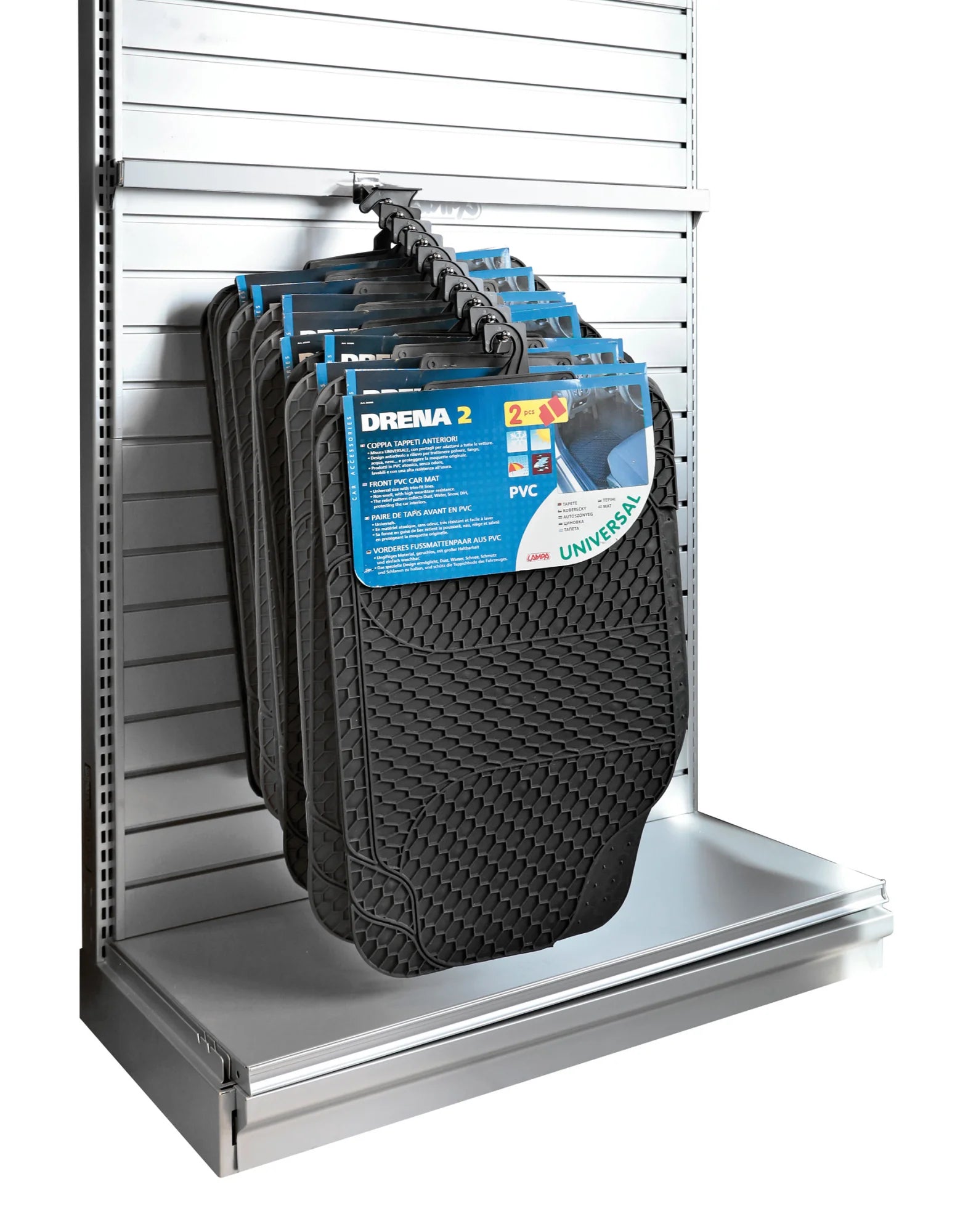 Appendino inclinato 10 pioli rinforzato, cromato - 40 cm