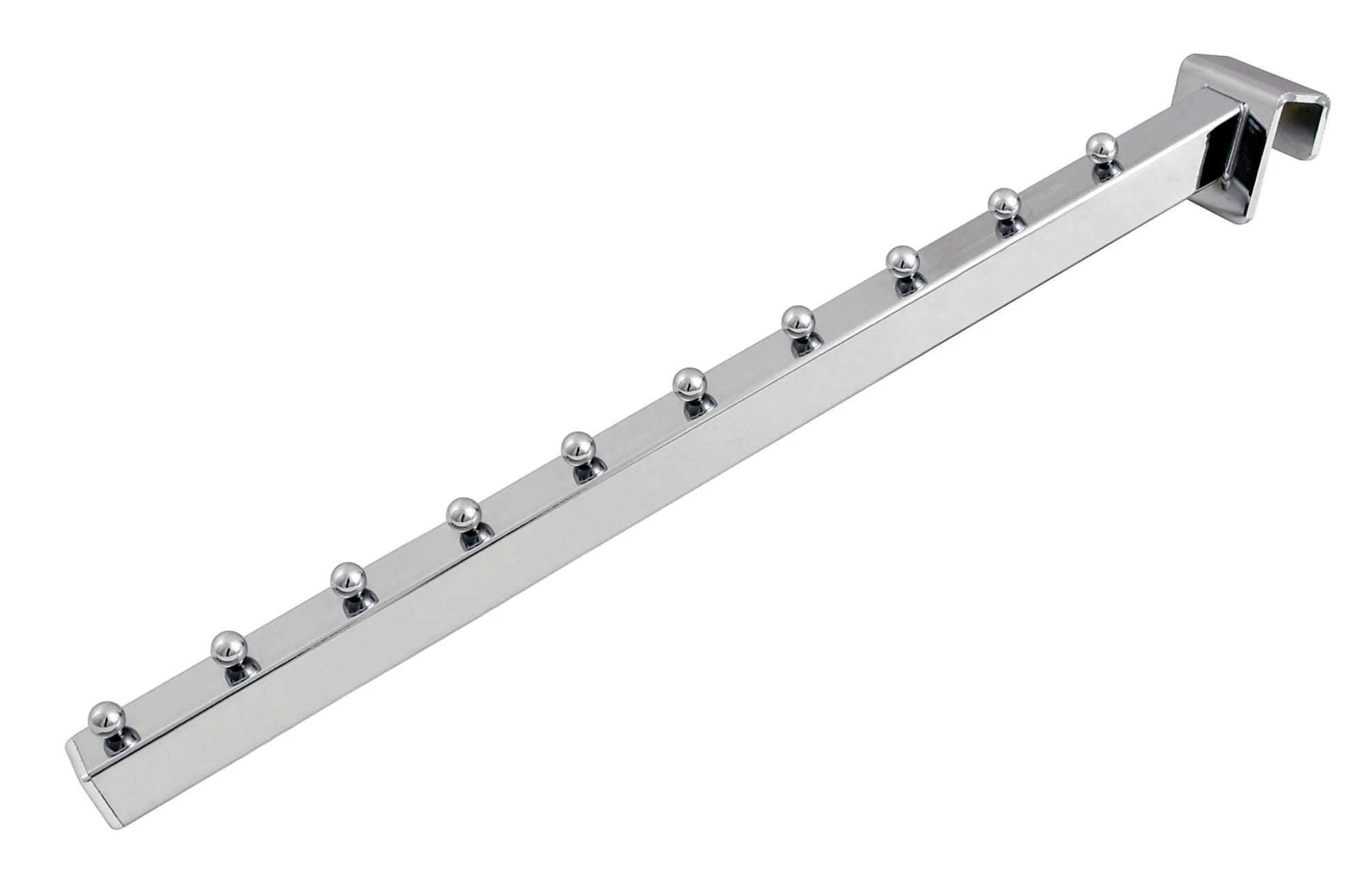 Appendino inclinato 10 pioli rinforzato, cromato - 40 cm