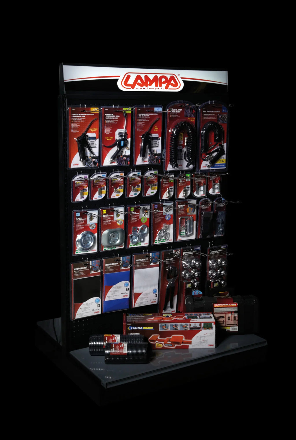 Testata slim retroilluminata, 230V - Nero