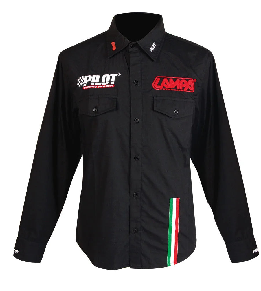 Camicia manica lunga, nero - XXL