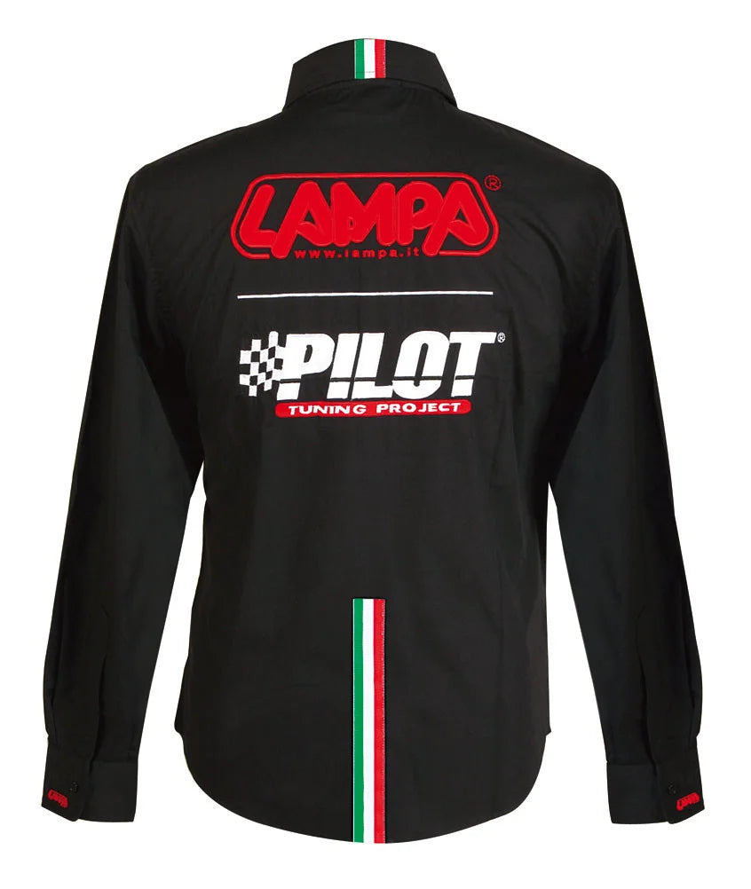 Camicia manica lunga, nero - XXXL