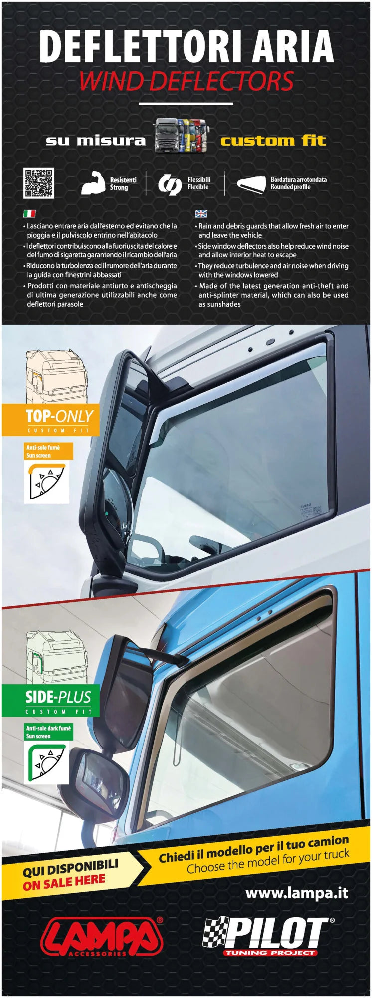 Poster cm 58x160, Deflettori camion