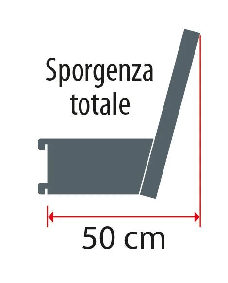 Staffe per fissaggio testata luminosa ai montanti, 2 pz - L - 38 cm