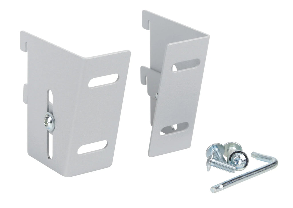 Staffe per fissaggio testata luminosa ai montanti, 2 pz - S - 7 cm