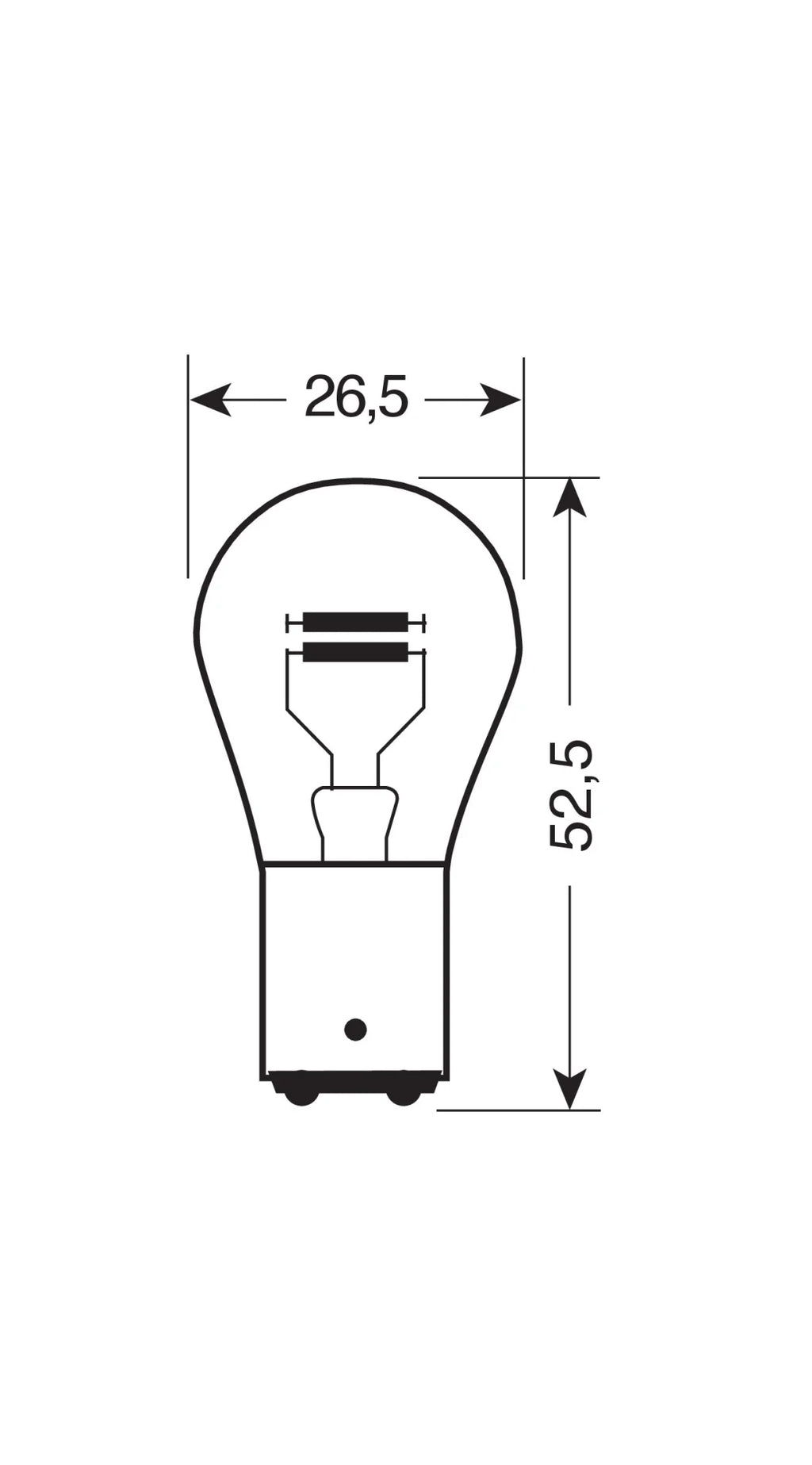 12V Original Line - P21/5W - 21/5W - BAY15d - 1 pz  - Sfuso [Confezione da 10]