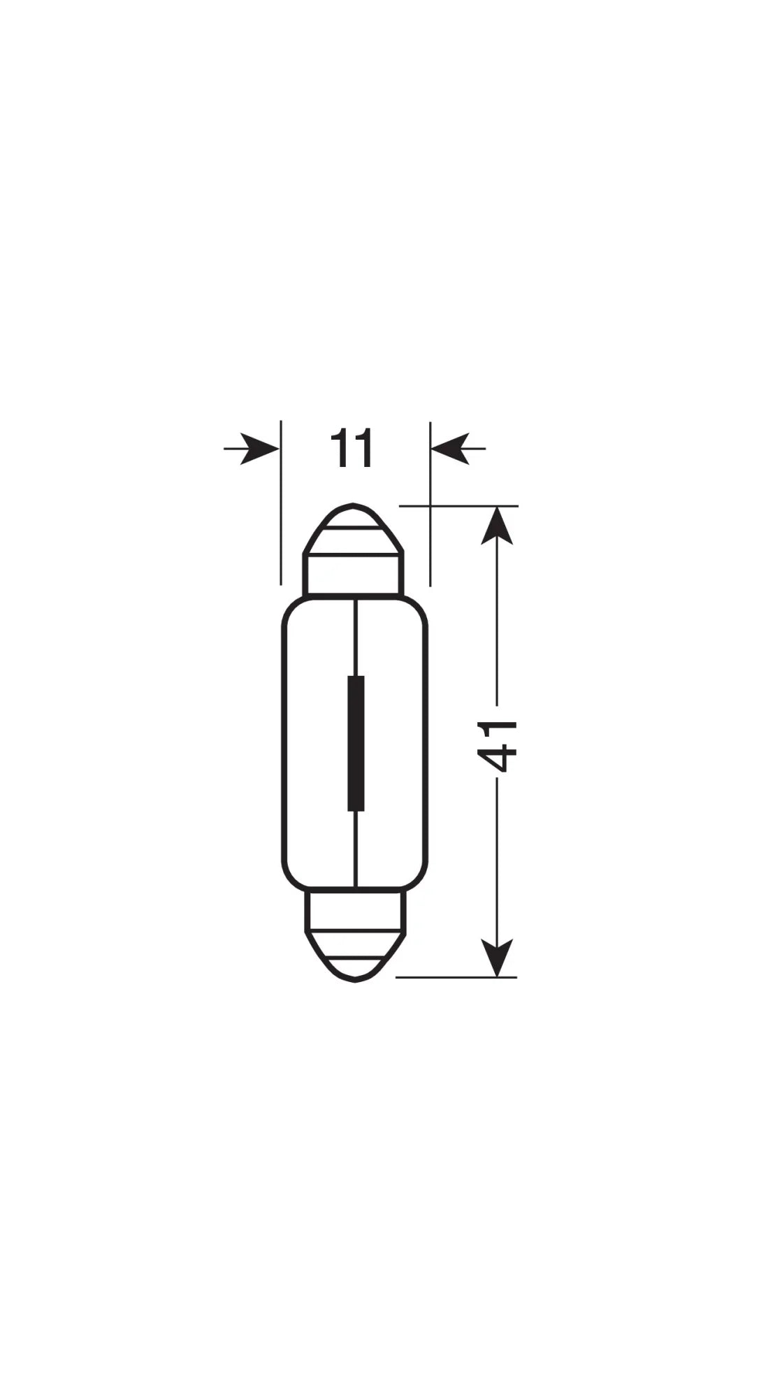 24V Original Line - 11x41 mm - 10W - SV8,5-8 - 1 pz  - Sfuso [Confezione da 10]
