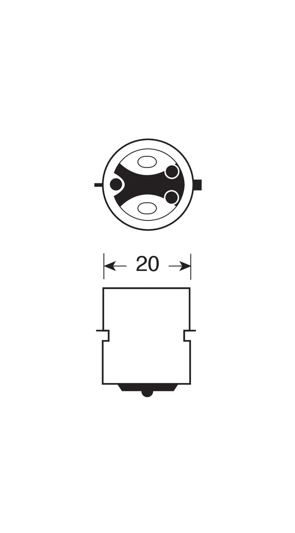 12V Original Line - S1 - 25/25W - BA20d - 1 pz  - Scatola