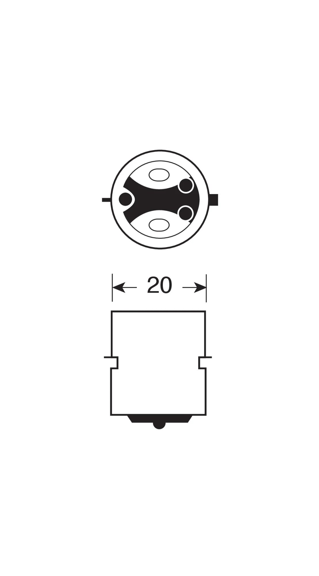 12V Original Line - S1 - 25/25W - BA20d - 1 pz  - Scatola