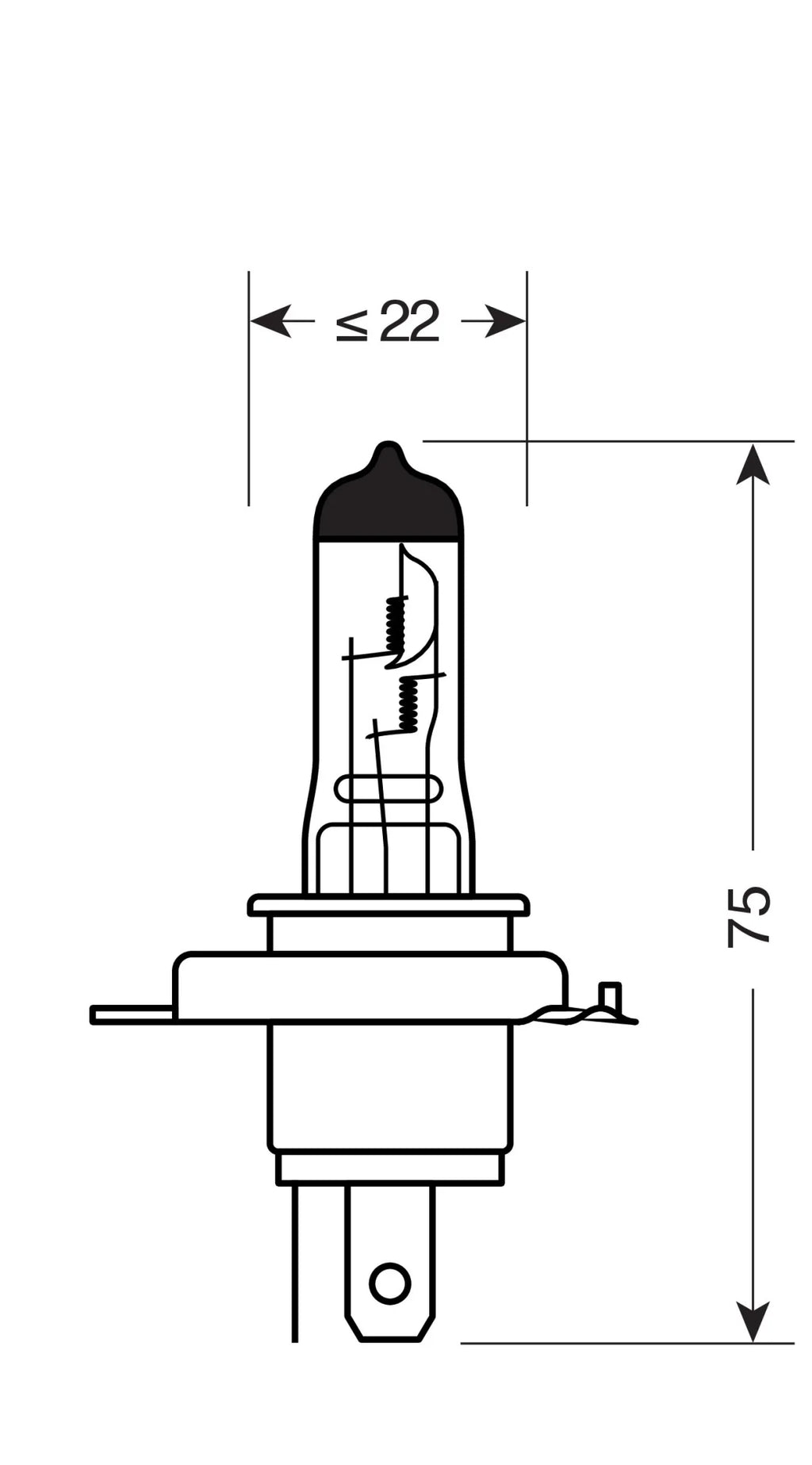 12V Original Line - HB2 - 60/55W - P43t - 1 pz  - Scatola