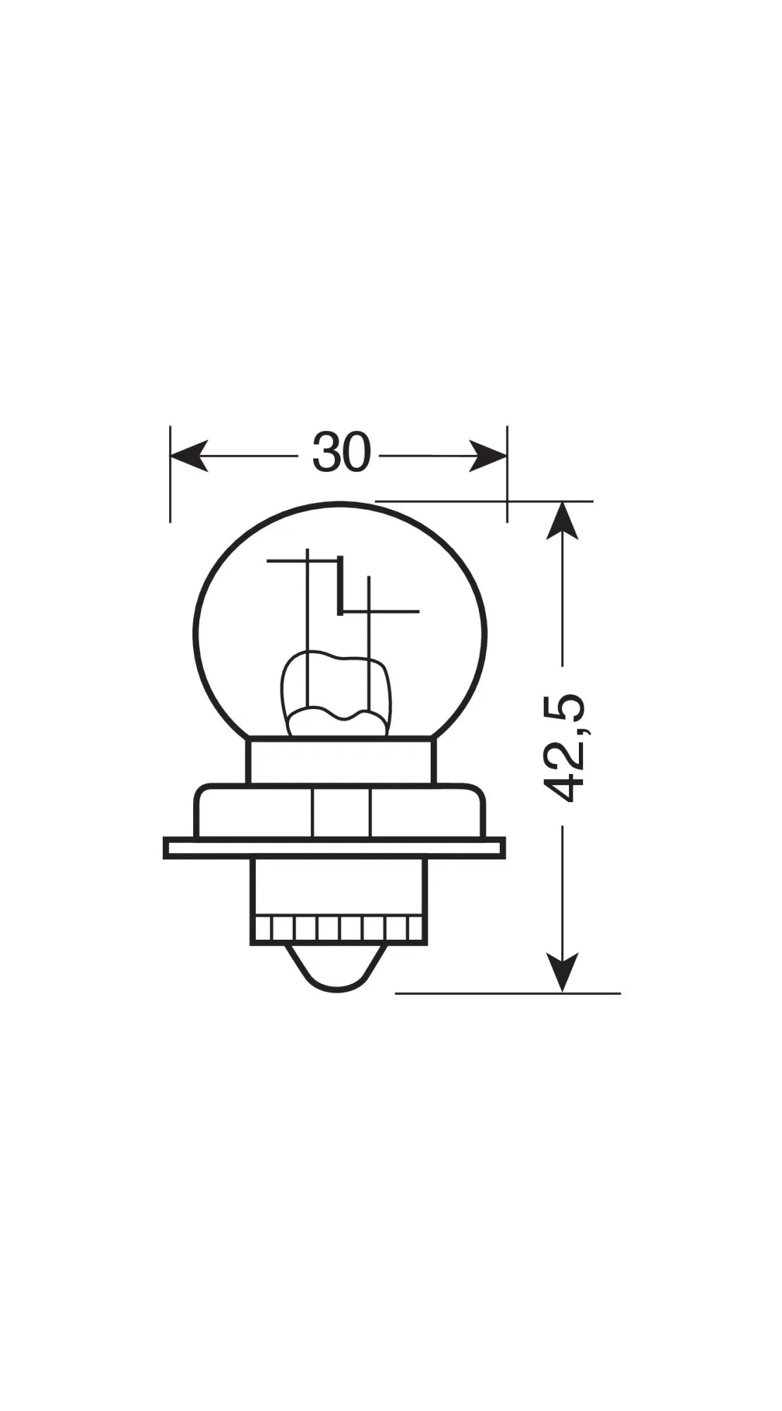 12V Lampada asimmetrica - S3 asymmetric - 15W - P26s - 1 pz  - D/Blister
