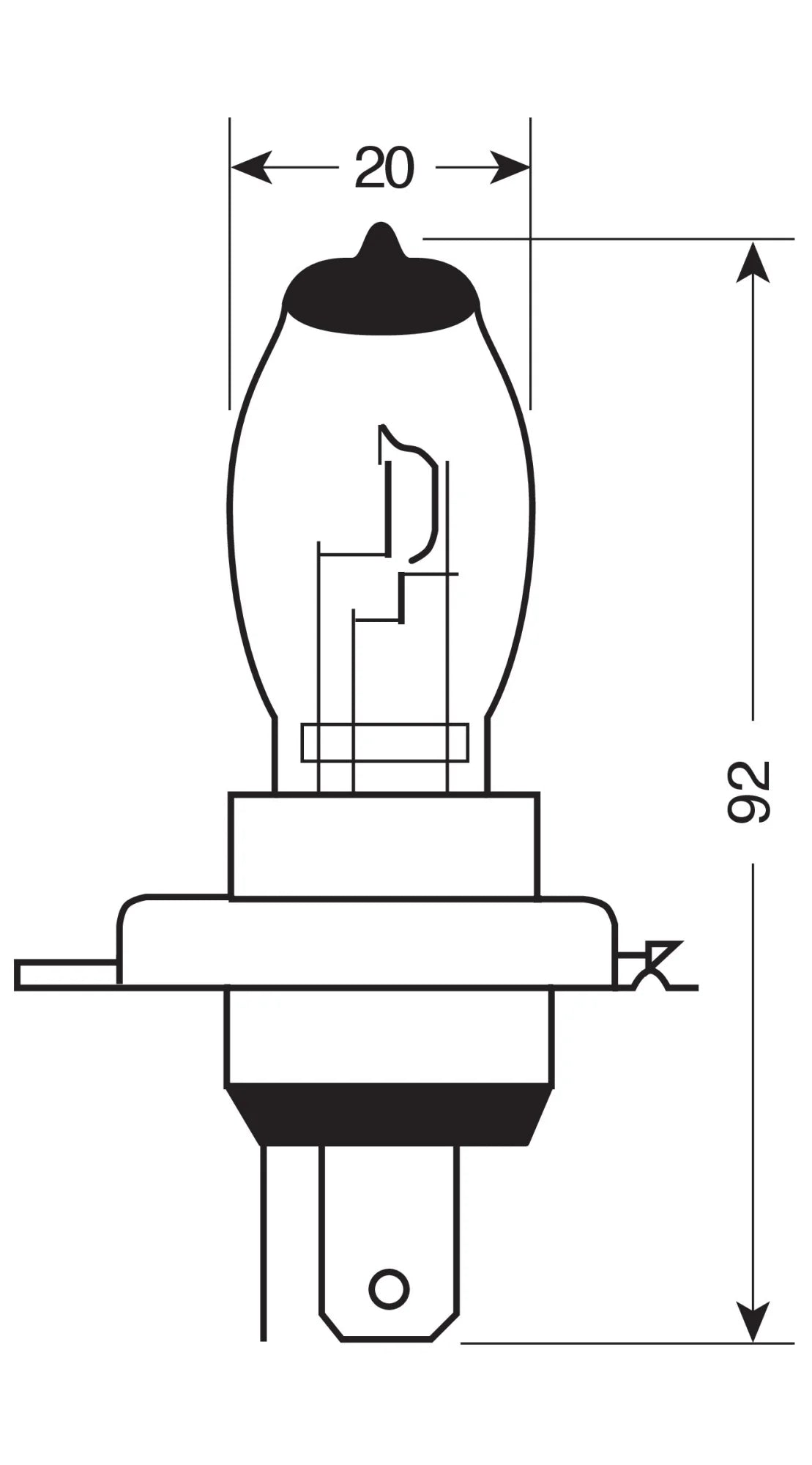 24V Lampada alogena Xenium Race - (H4) - 90/100W - P43t - 2 pz  - D/Blister