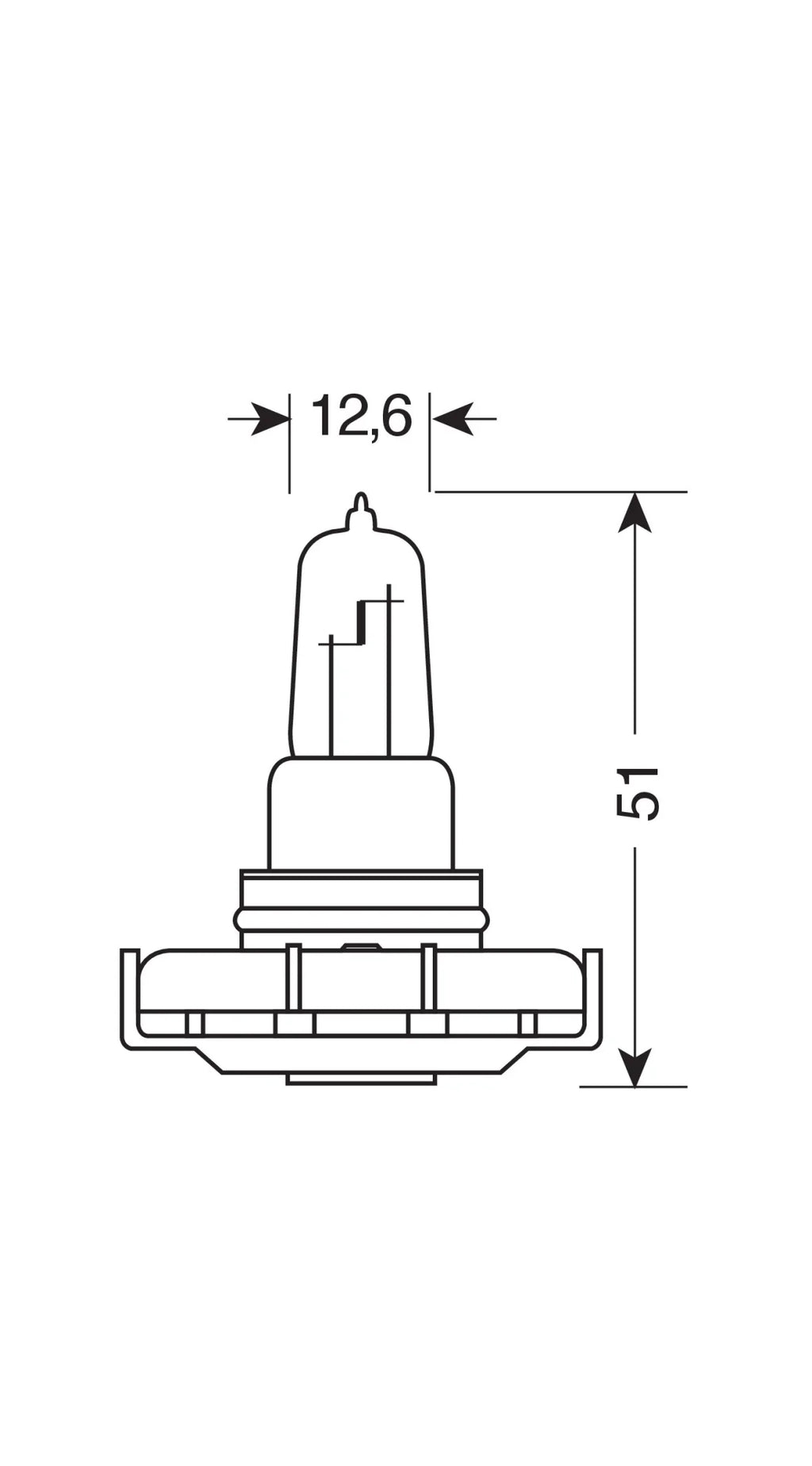 12V Lampada alogena - PS24W - 24W - PG20-3 - 1 pz  - Scatola [Confezione da 10]