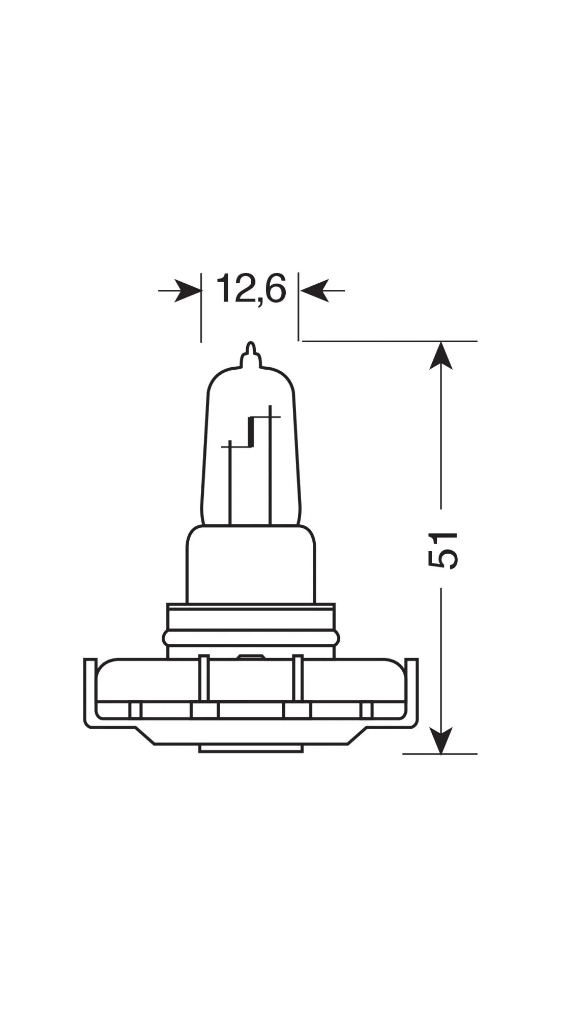 12V Lampada alogena - PS24W - 24W - PG20-3 - 1 pz  - D/Blister