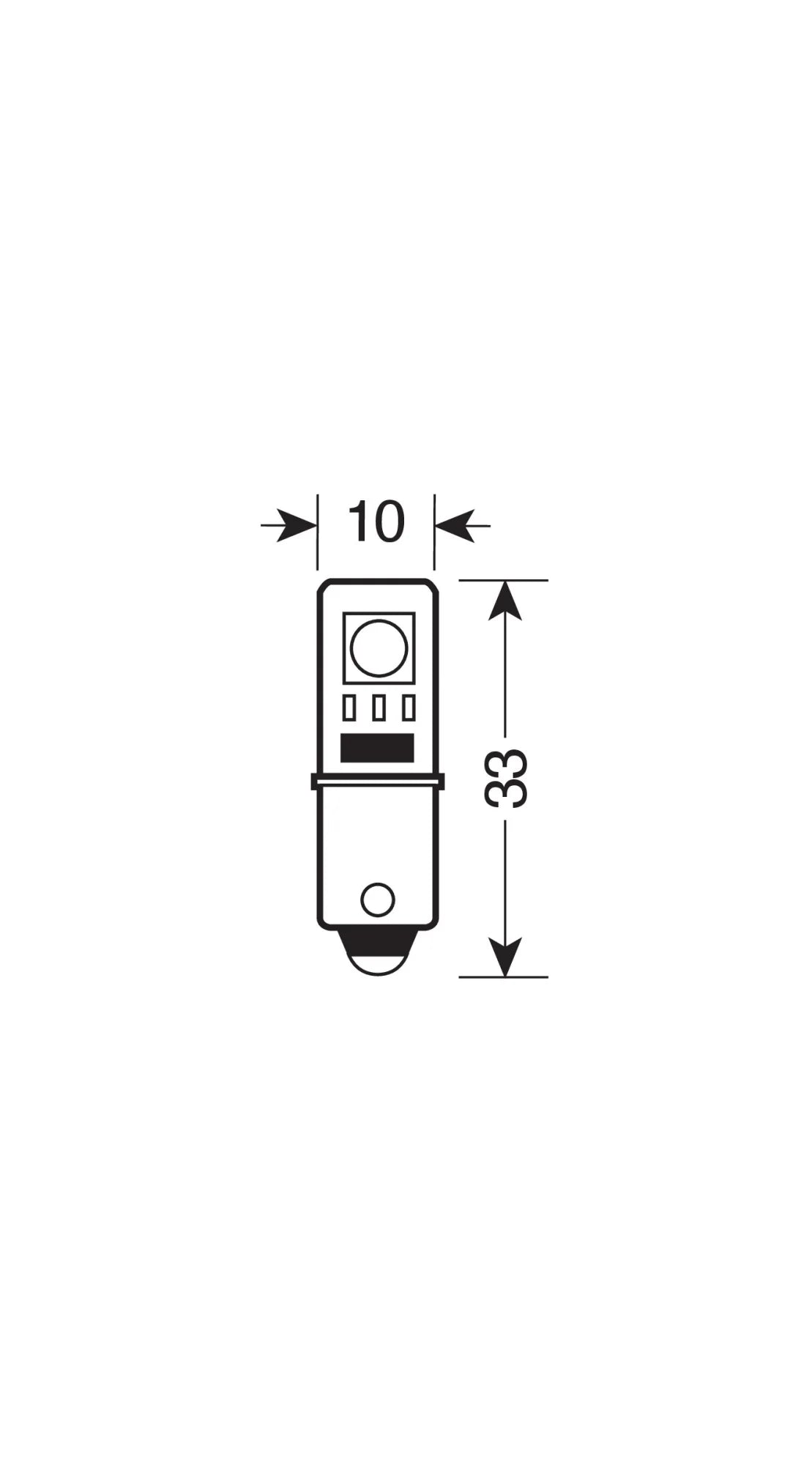 12V Hyper-Led 6 - 2 SMD x 3 chips - Bifocus - BAX9s - 2 pz  - D/Blister - Bianco - Doppia polarità - Resistenza incorporata