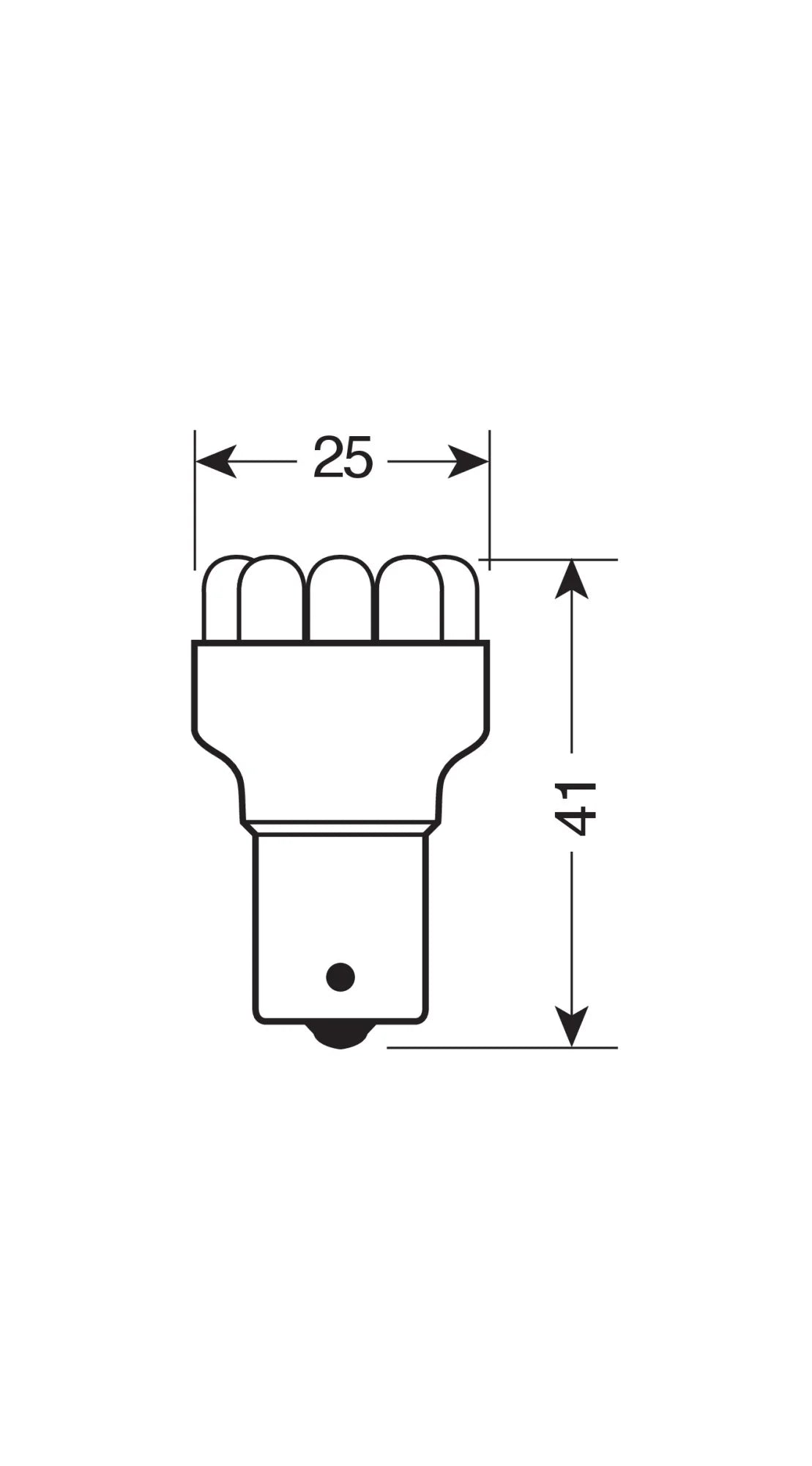 24V Lampada Multi-Led 12 Led - (PY21W) - BAU15s - 1 pz  - D/Blister - Arancio