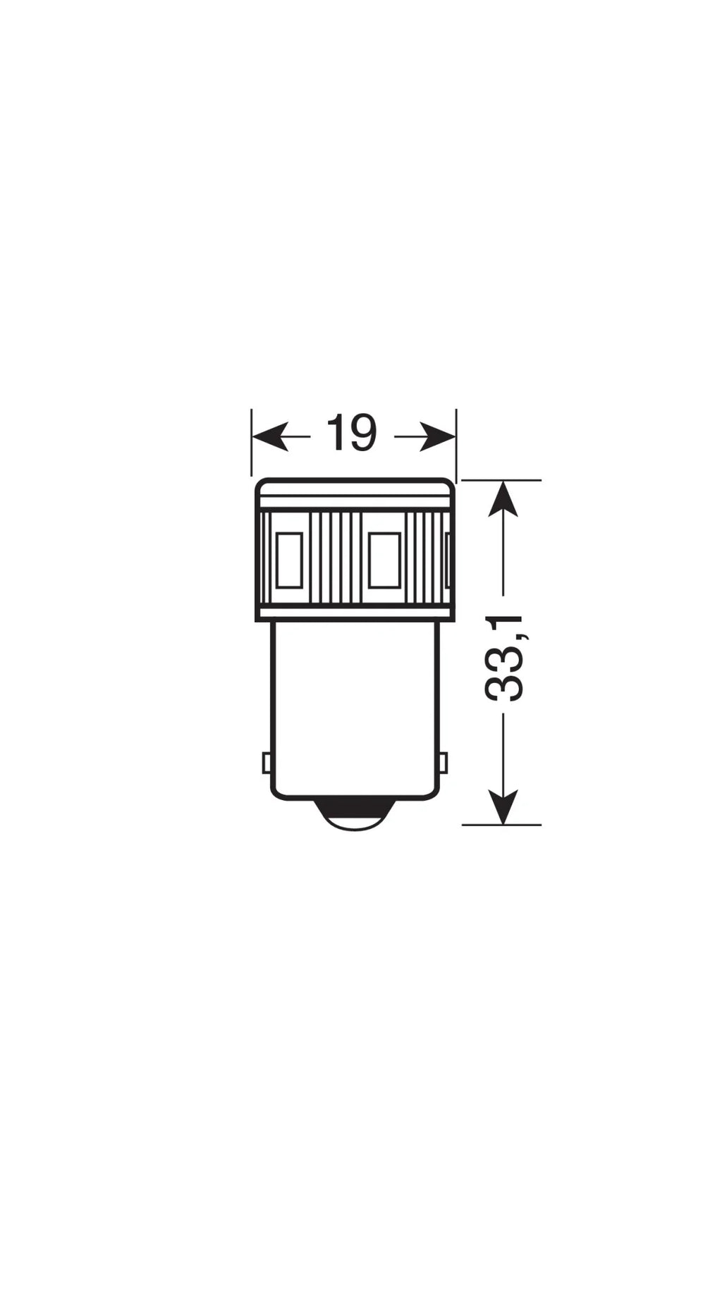 10/30V Led Series - 11 SMD x 1 chip - (P21W) - BA15s - 1 pz  - Scatola - Bianco - Doppia polarità - Resistenza incorporata