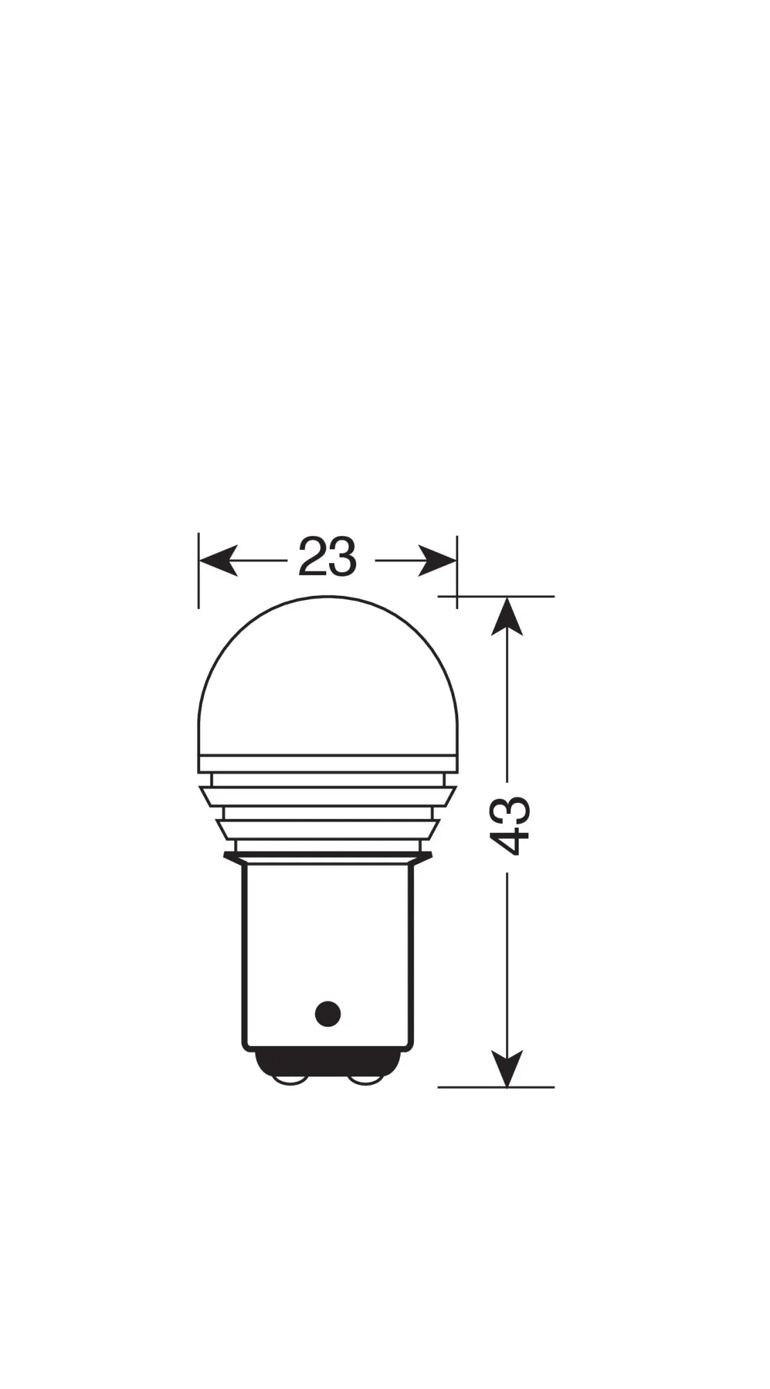 10/30V Mega-Led 9 - 1 SMD x 9 chips - (P21/5W) - BAY15d - 1 pz  - Scatola - Bianco