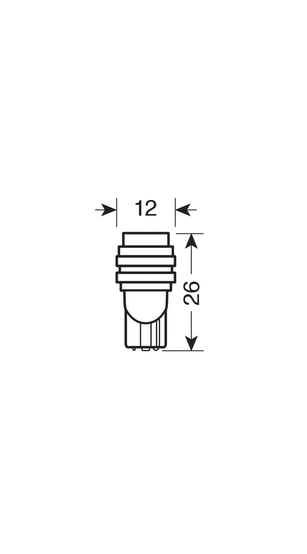 12V Hyper-Led 3 - 1 SMD x 3 chips - (T10) - W2,1x9,5d - 2 pz  - Scatola - Bianco - Doppia polarità
