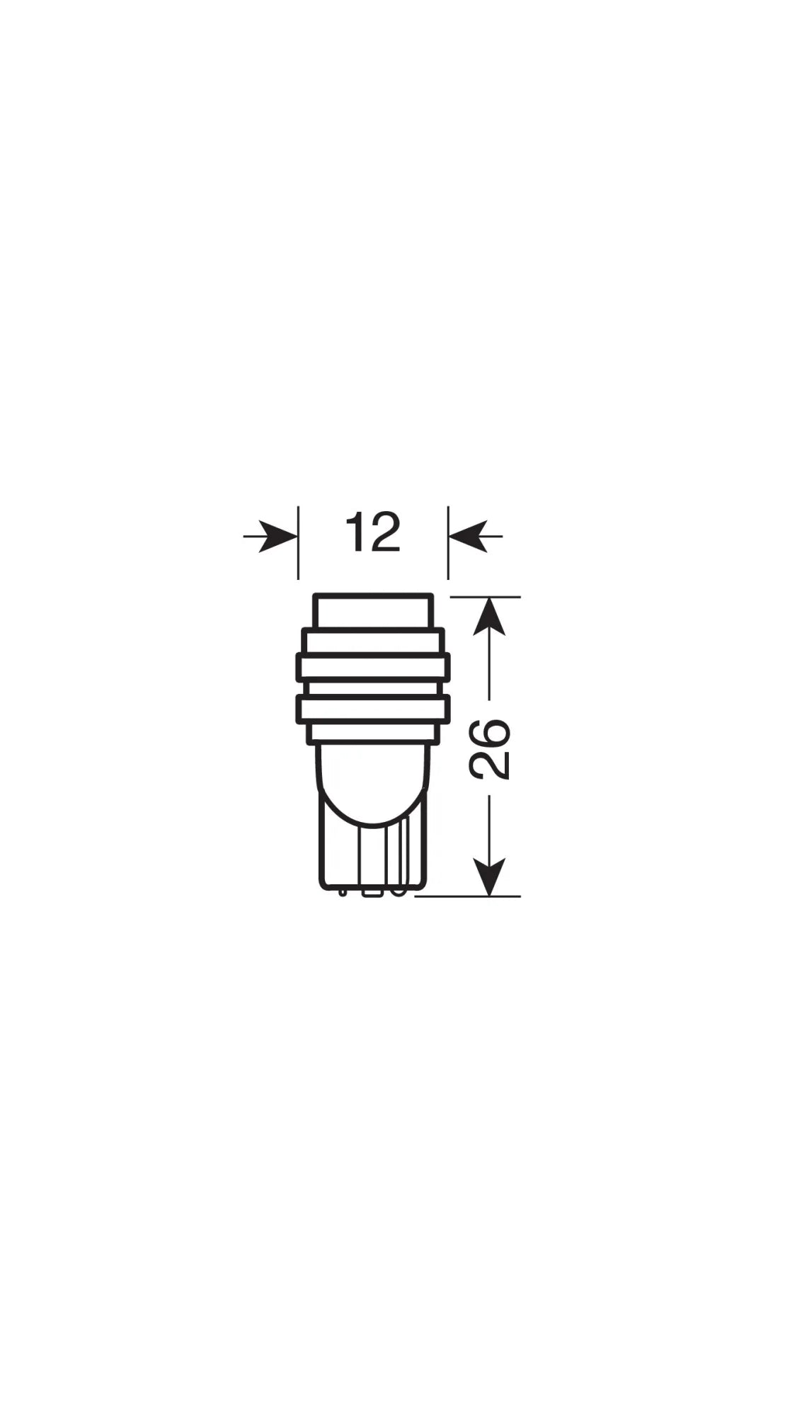 12V Hyper-Led 3 - 1 SMD x 3 chips - (T10) - W2,1x9,5d - 2 pz  - Scatola - Bianco - Doppia polarità
