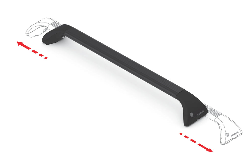 Snap Steel Rail, set completo barre portatutto telescopiche in acciaio - S - F0