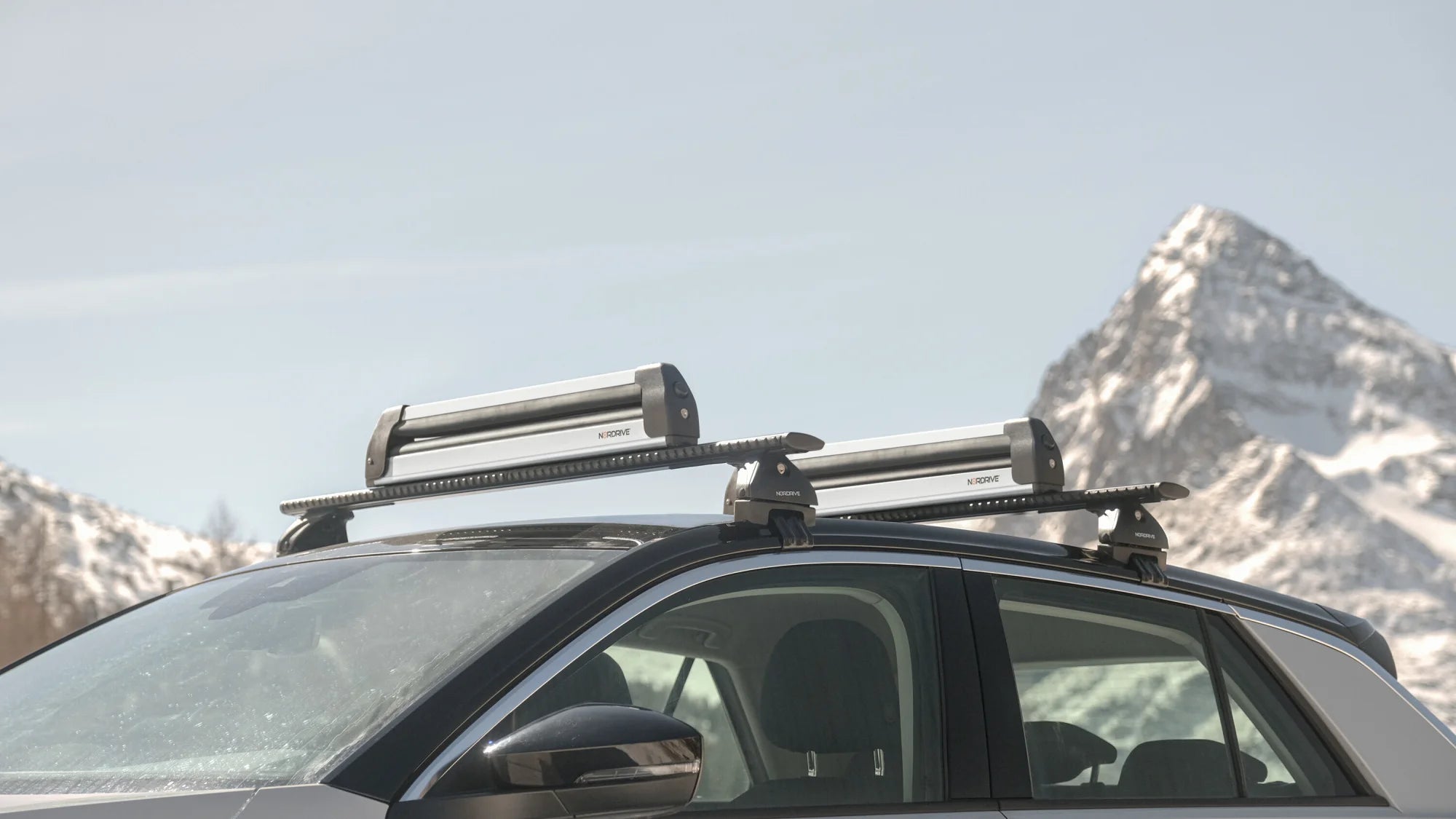 Pro-Slider EVO Aluminium PS-60, portasci per barre da tetto - Argento