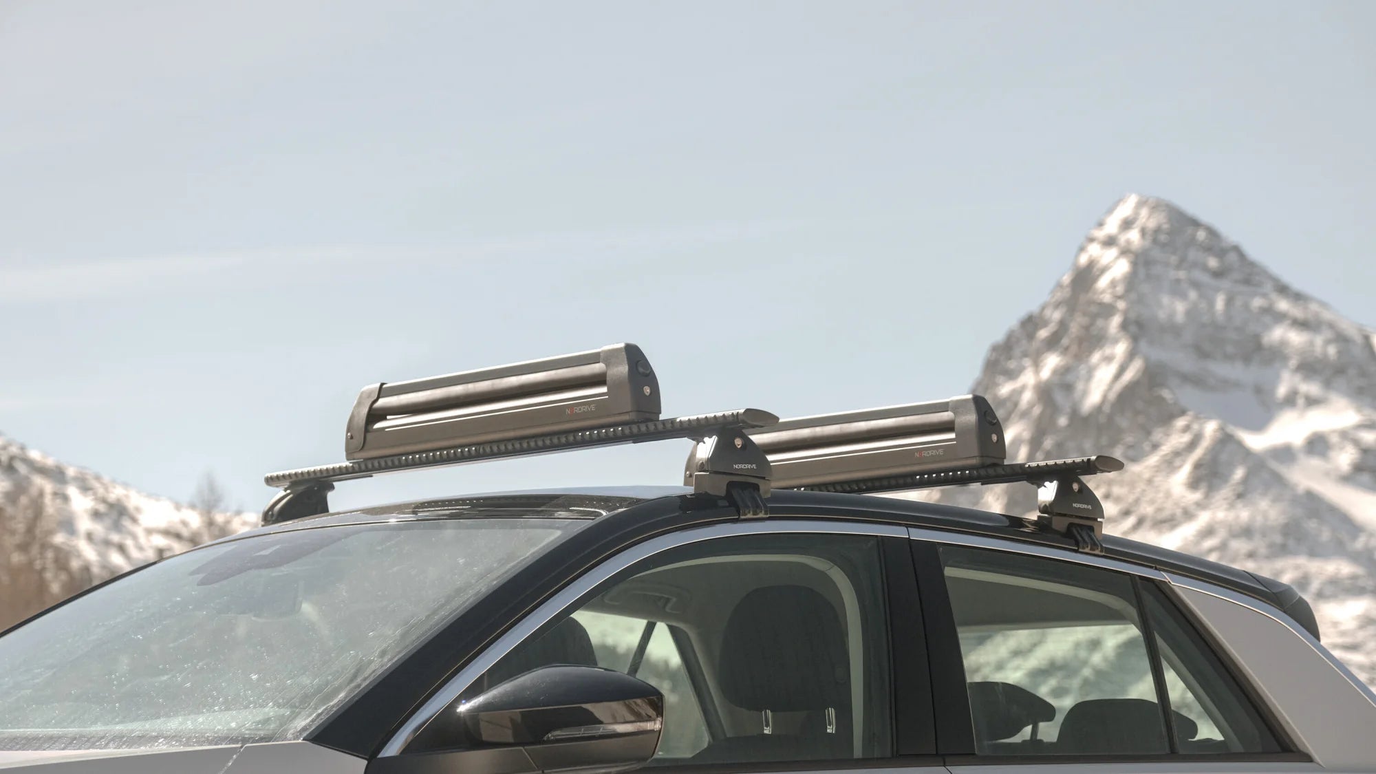 Pro-Slider EVO Aluminium PS-60, portasci per barre da tetto - Nero