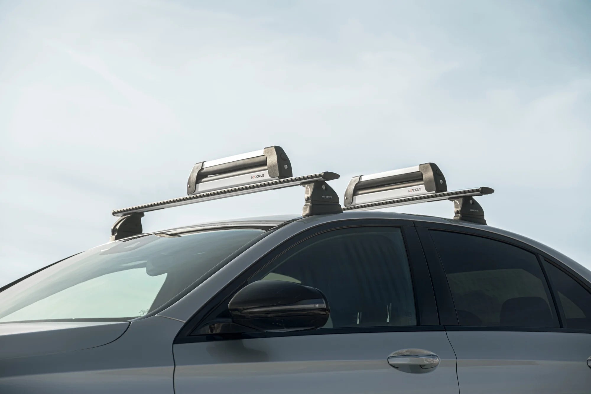 Nordic-King EVO aluminium NK-40, portasci per barre da tetto - Argento