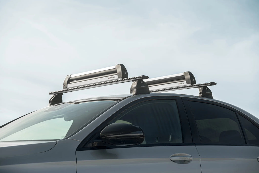 Nordic-King EVO aluminium NK-60, portasci per barre da tetto - Argento