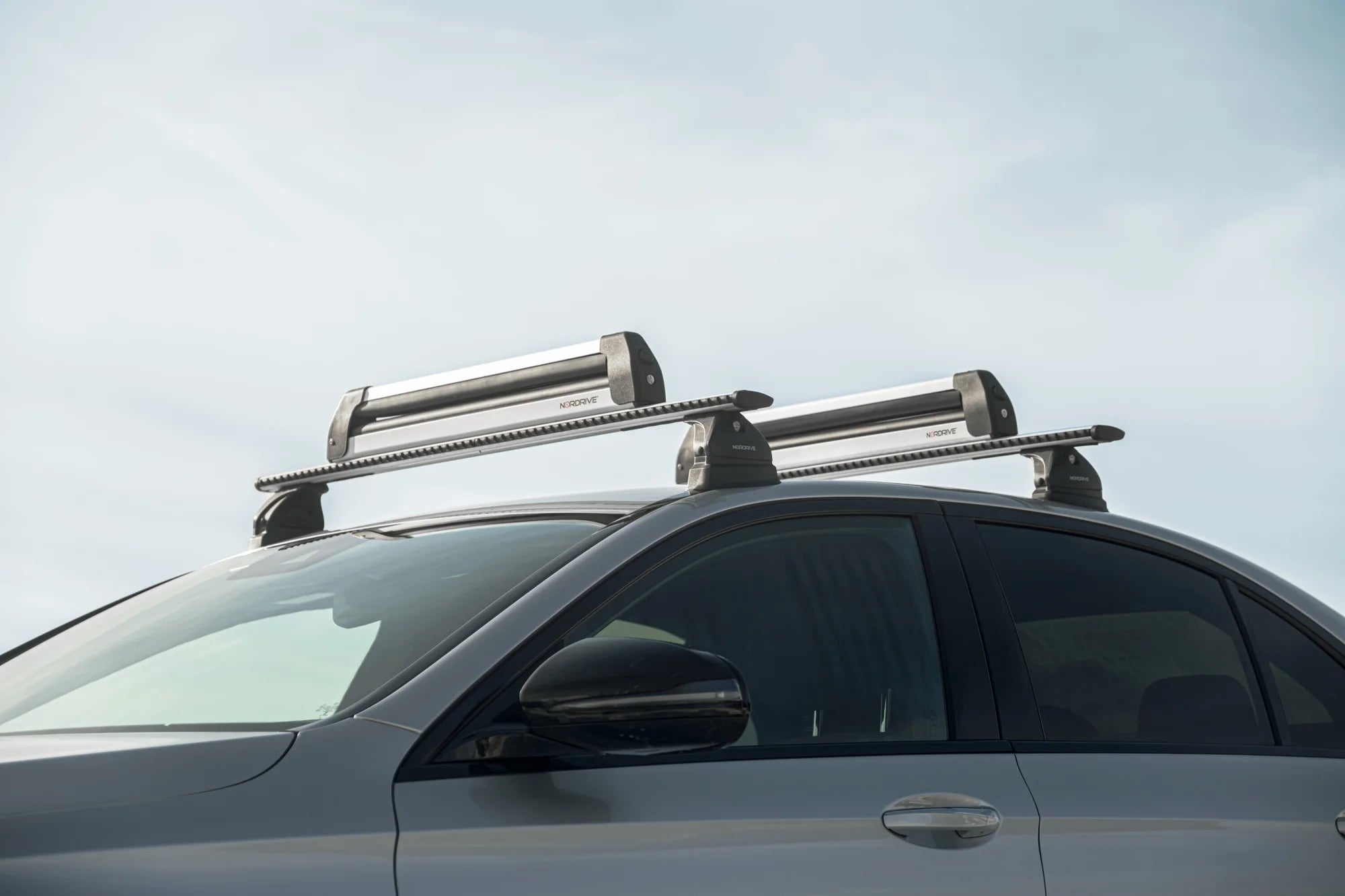 Nordic-King EVO aluminium NK-60, portasci per barre da tetto - Argento