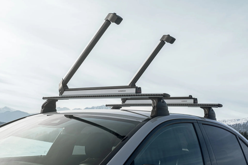 Nordic-King EVO aluminium NK-60, portasci per barre da tetto - Argento