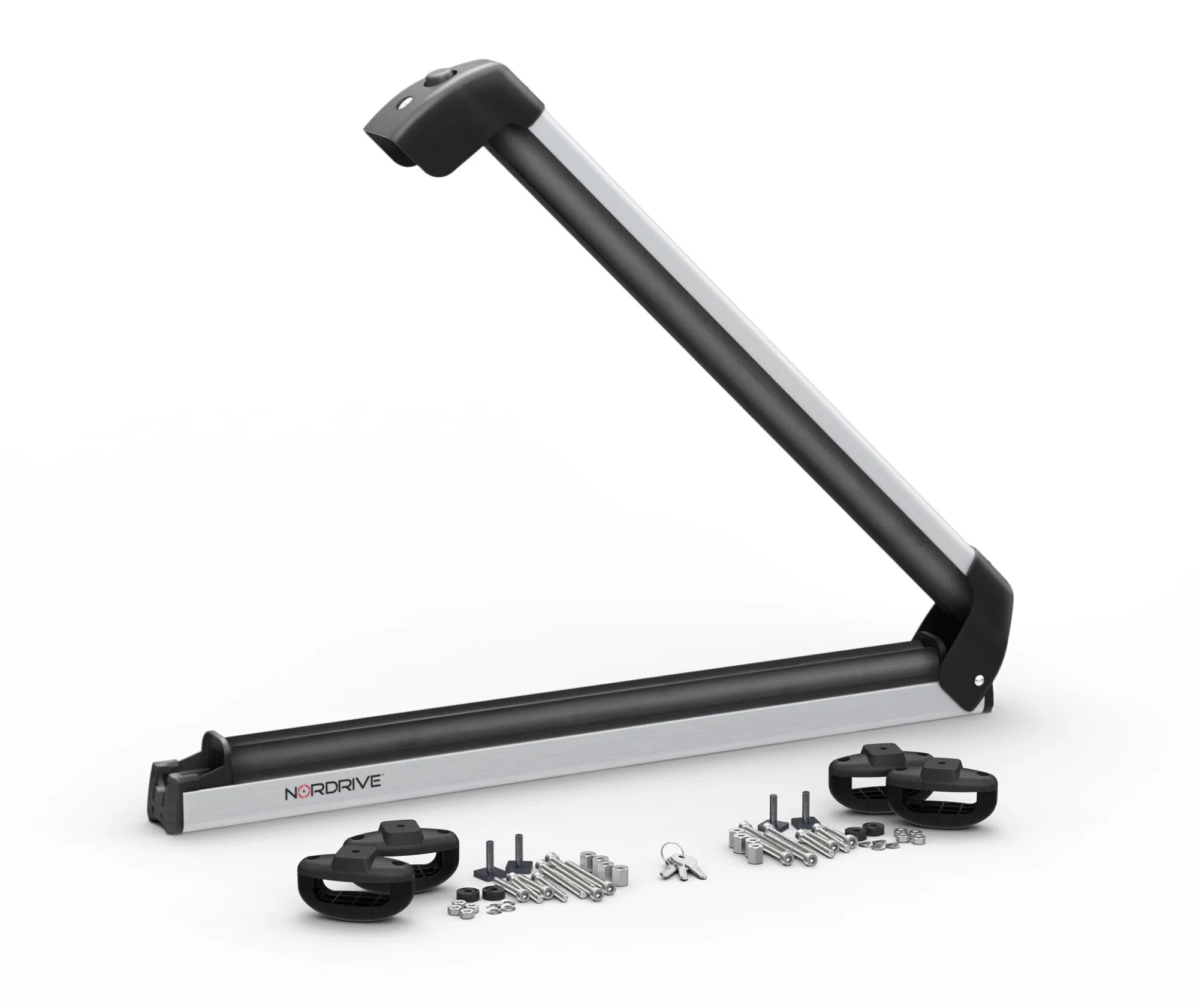 Nordic-King EVO aluminium NK-60, portasci per barre da tetto - Argento