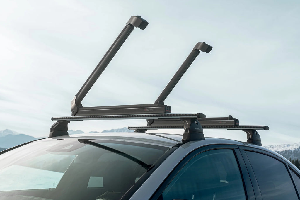 Nordic-King EVO aluminium NK-60, portasci per barre da tetto - Nero