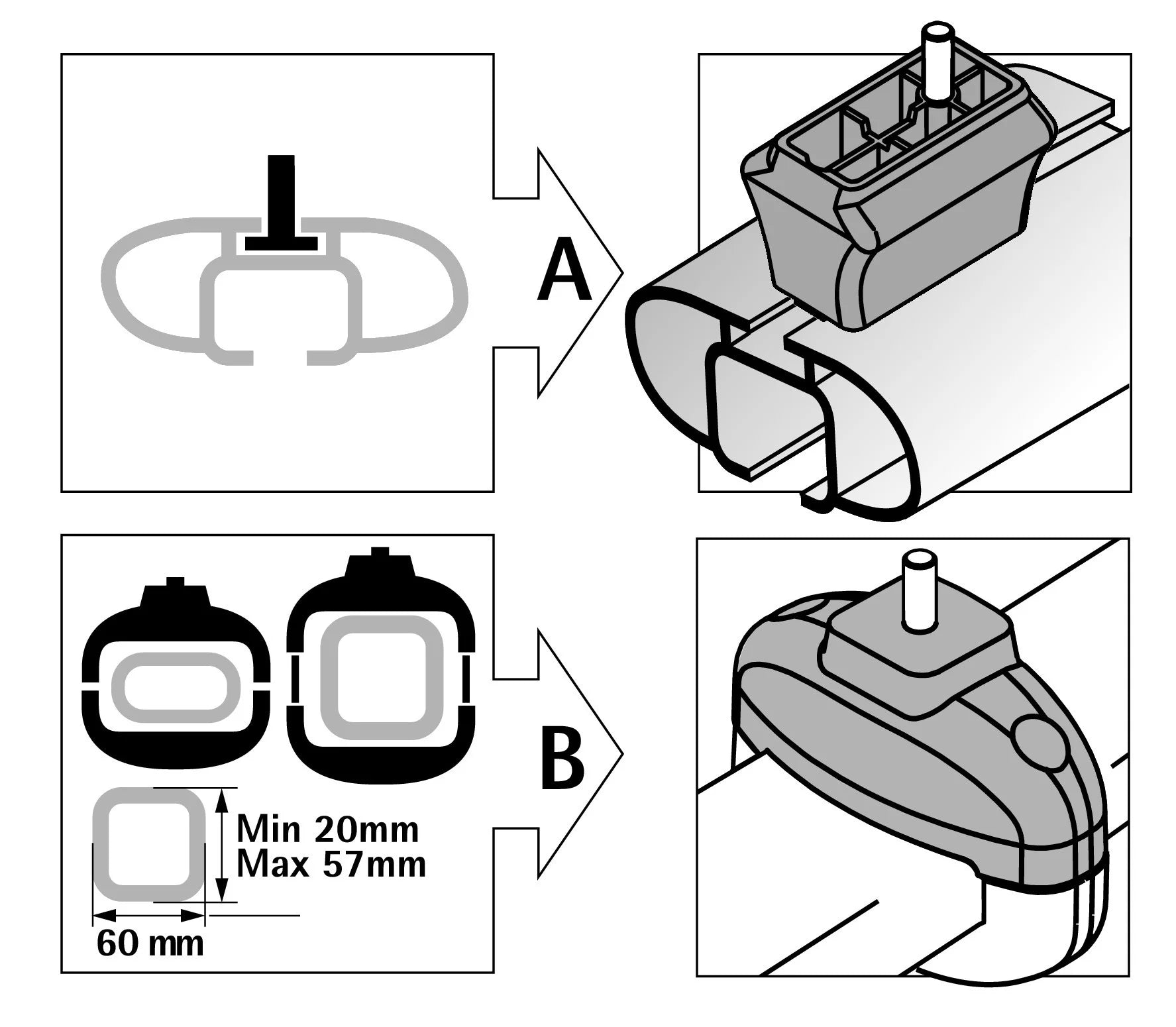 Extension, kit distanziali per portasci