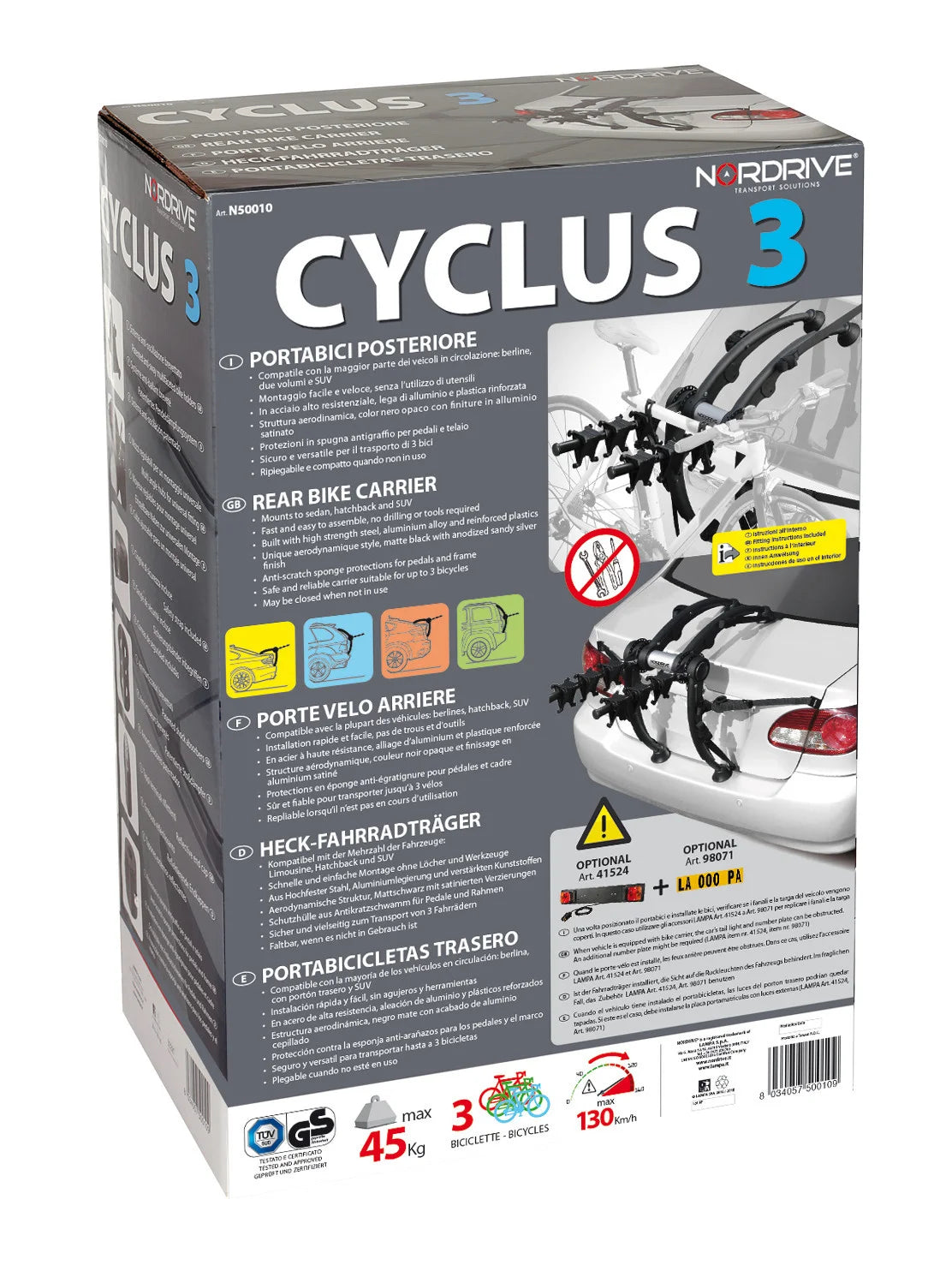 Cyclus 3, portabici posteriore