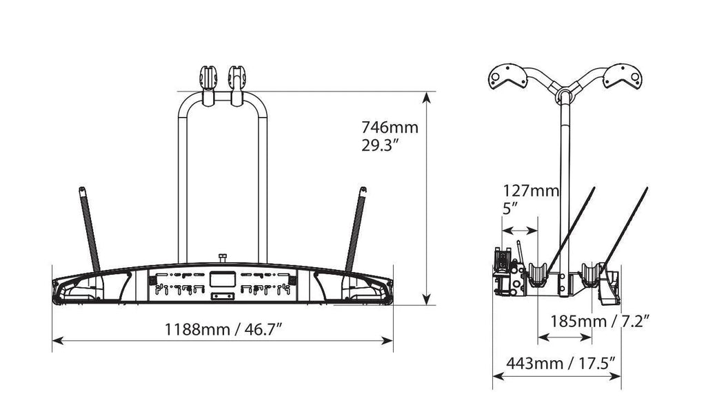 Elix 2, portabiciclette per gancio traino - 2 bici