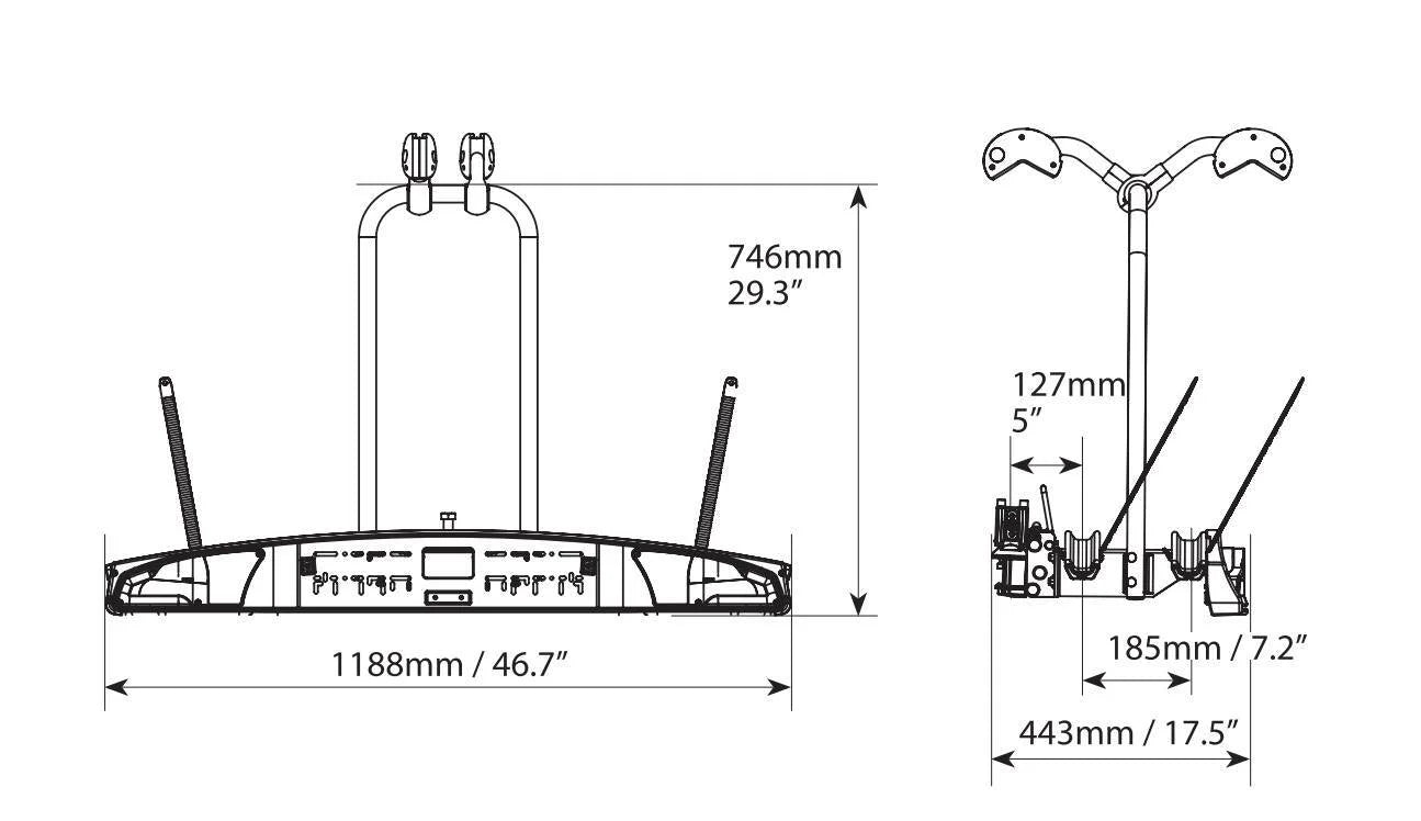 Elix 2, portabiciclette per gancio traino - 2 bici