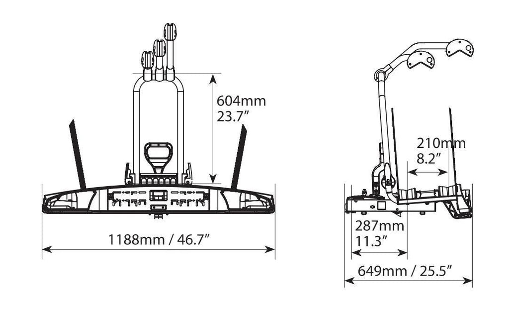 Wave 2, portabiciclette per gancio traino - 2 bici