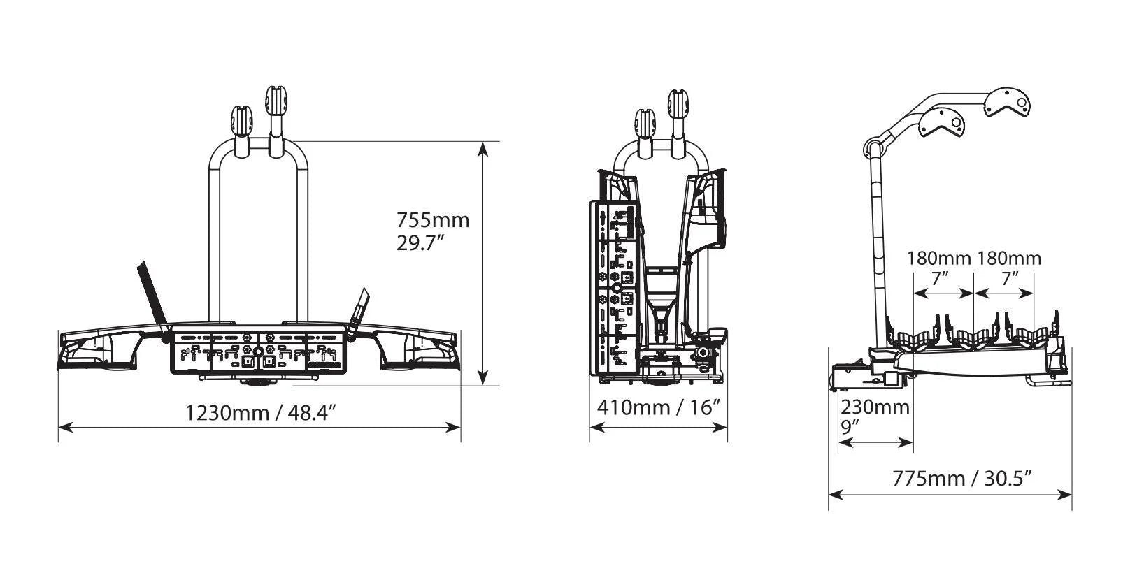 Asura 3, portabiciclette per gancio traino - 3 bici