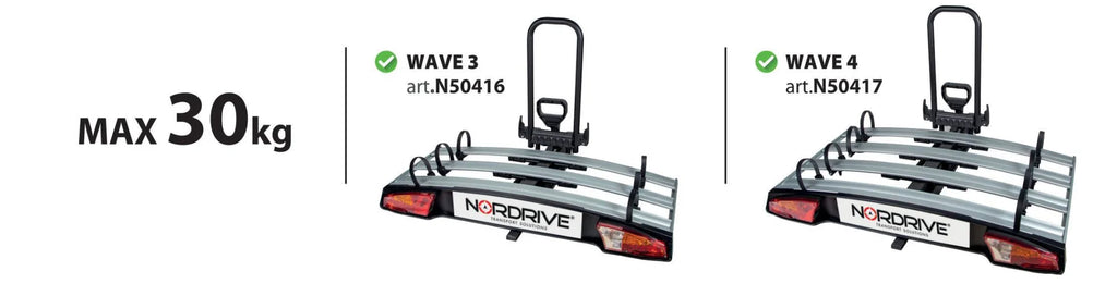 Zawa, baule posteriore per portabici Wave 3 e Wave 4