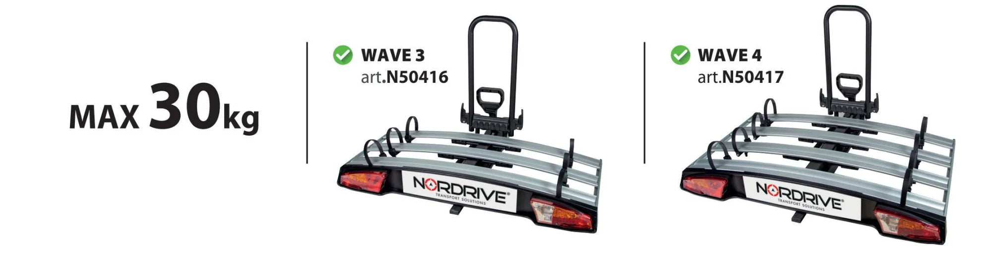 Zawa, baule posteriore per portabici Wave 3 e Wave 4