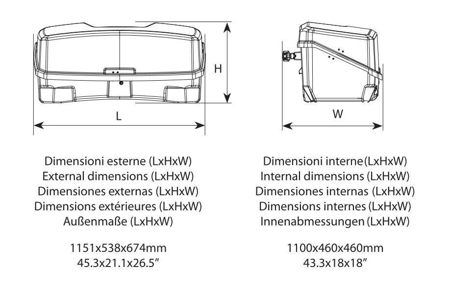 Zawa, baule posteriore per portabici Wave 3 e Wave 4